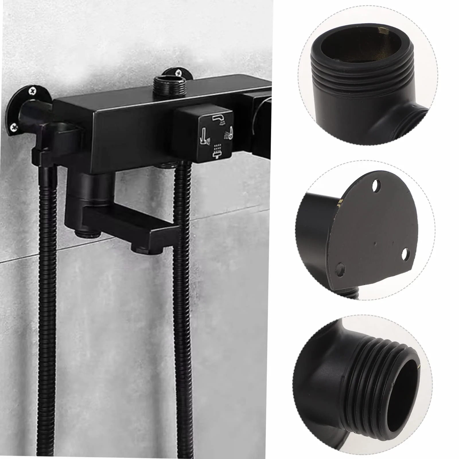 Uonlytech adaptador grifo ducha pared conector manguera montaje superficie kit instalación