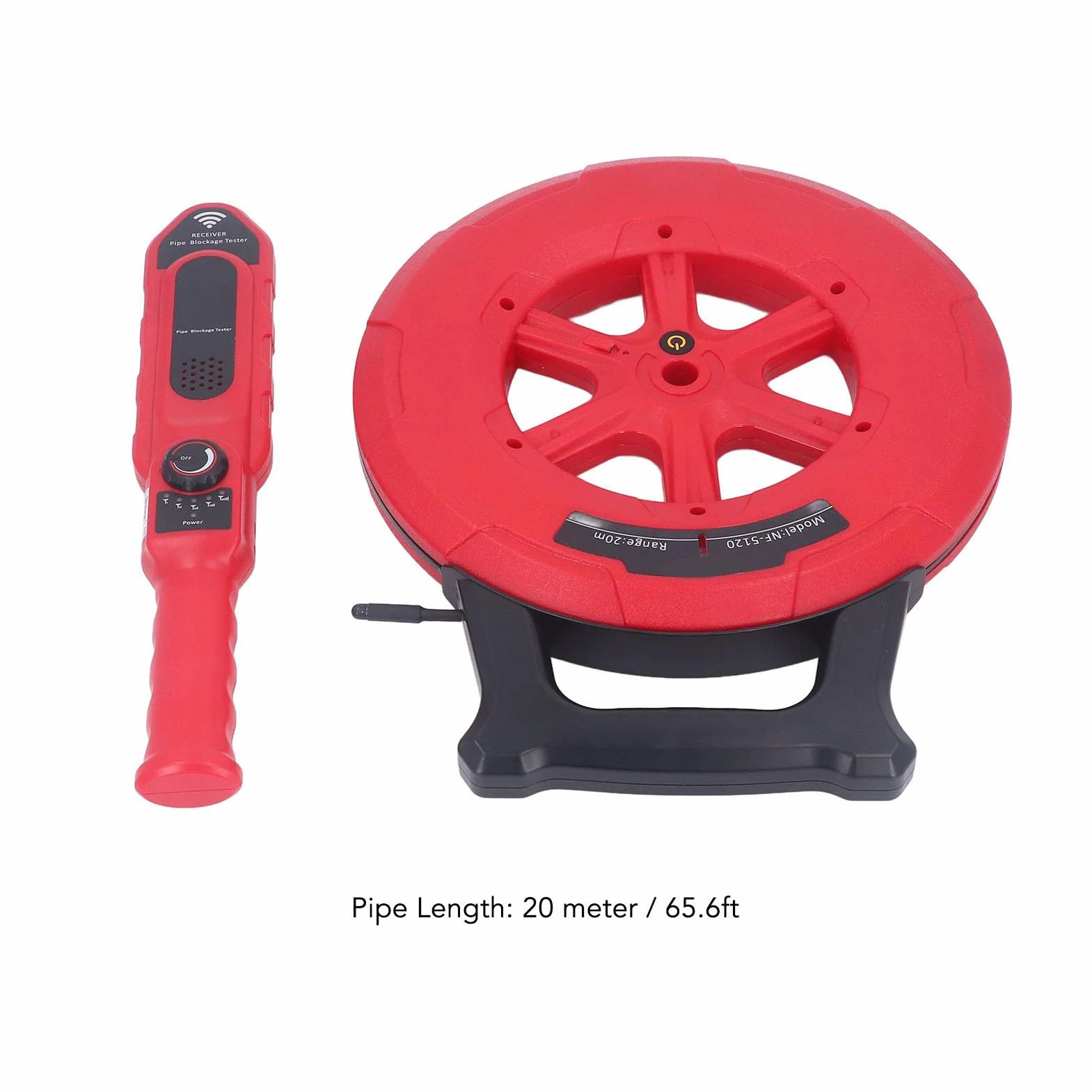 Detector de Obstrucción de Tuberías, 7 Sondas Localizador de Bloqueo de Obstrucción de Tuberías Subterráneas Escáner de Pared NF‑5120