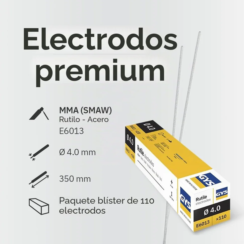Gys 085053 - Electrodos para soldadura (4 mm, 5,39 kg, acero)