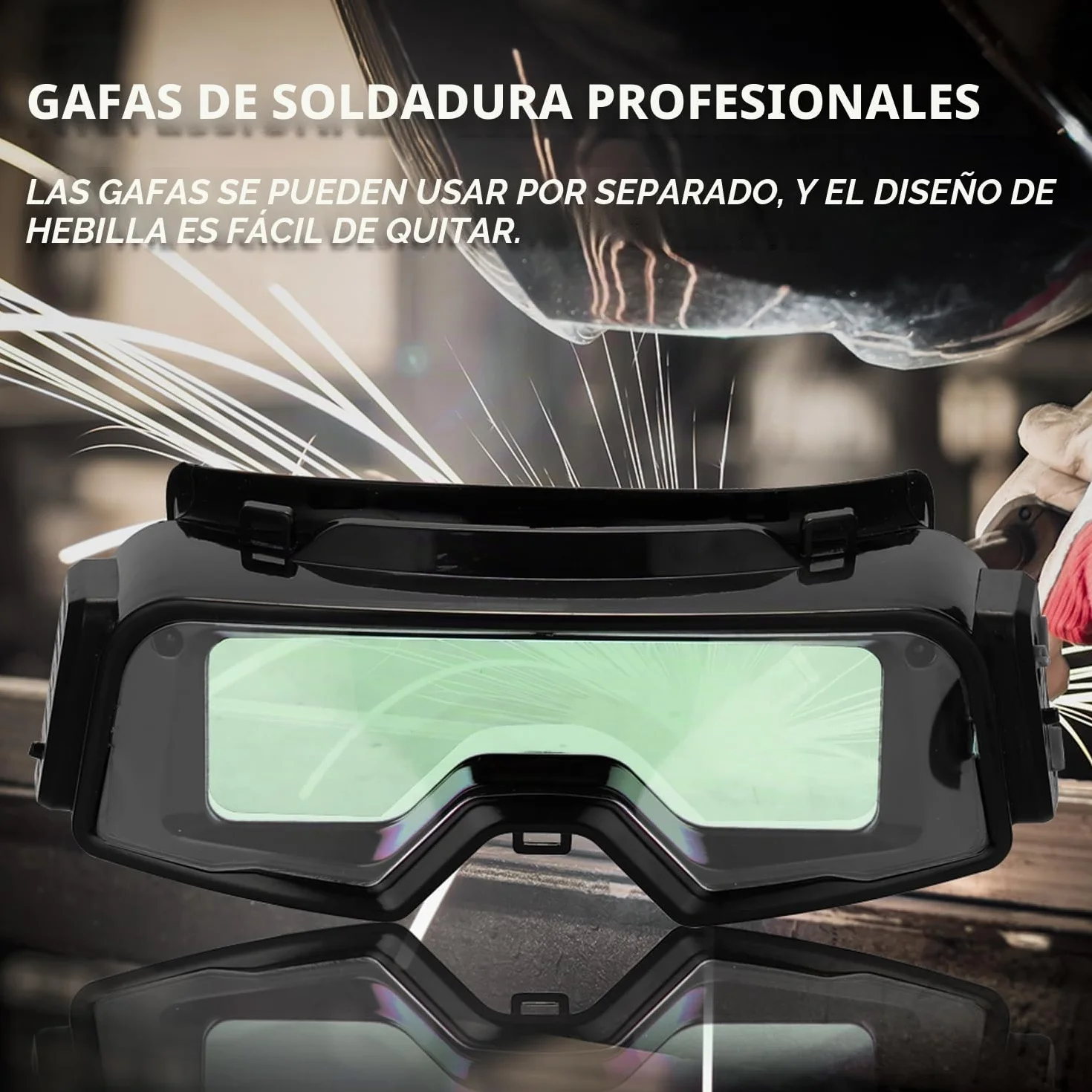 Pantalla Soldar Automática Weytoll Gafas de Soldadura para Protección de Ojos de Soldadura con Oscurecimiento Automático para TIG MIG MMA Gafas de Soldadura Profesionales