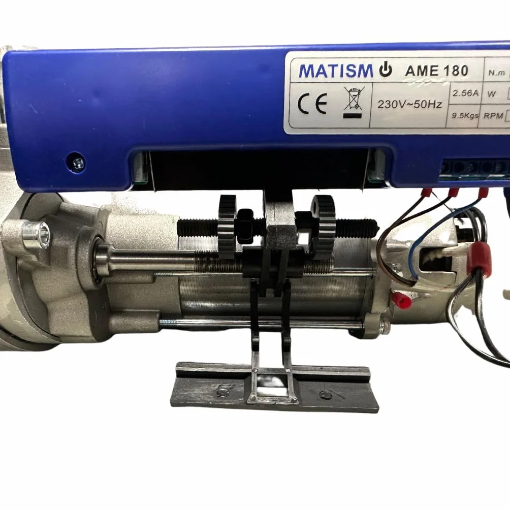 MATISMO AME180 - Motor para puerta enrollable de hasta 200 Kg - Solo incluye motor con cable de desbloqueo