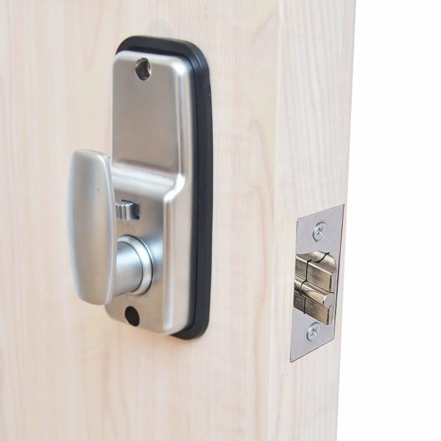 Cerradura digital para puerta con código de bloqueo de HomeSecure, resistencia meteorológica, cromada,plata