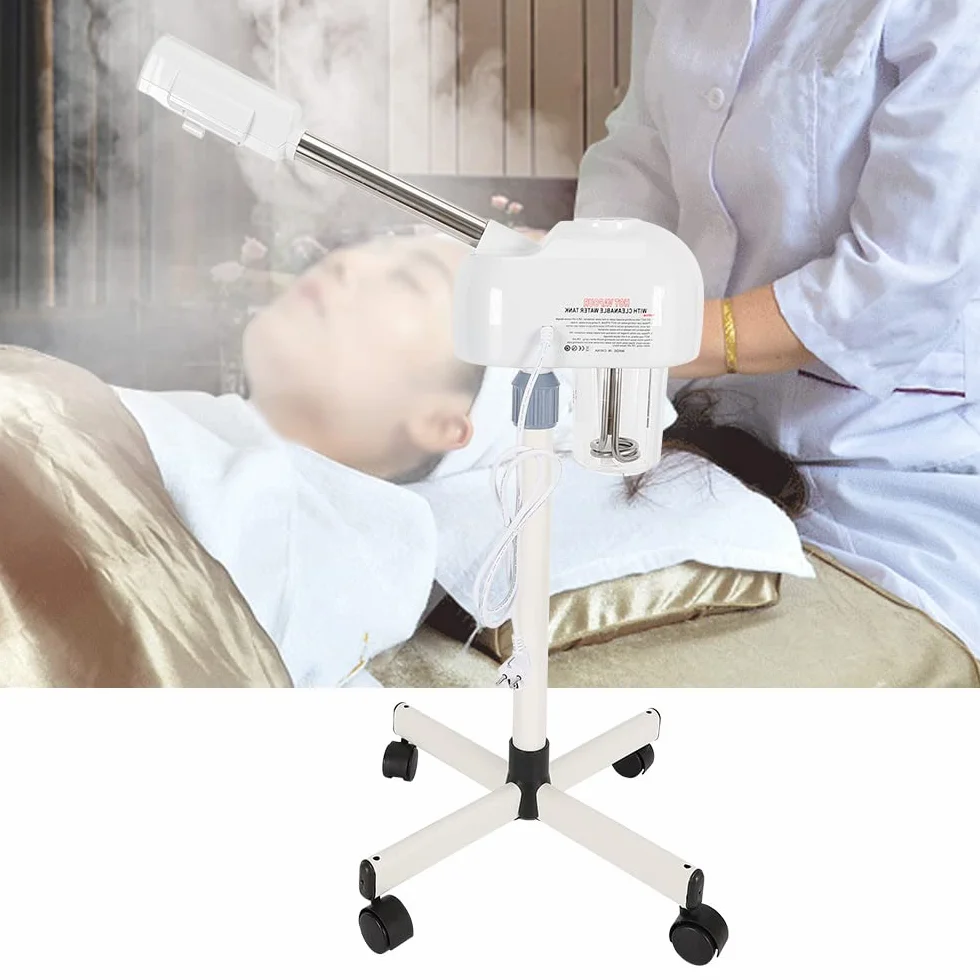 Vaporizador de ozono de 50 W, dispositivo de vapor, sauna facial, altura ajustable 112-132 cm, vaporizador de ozono