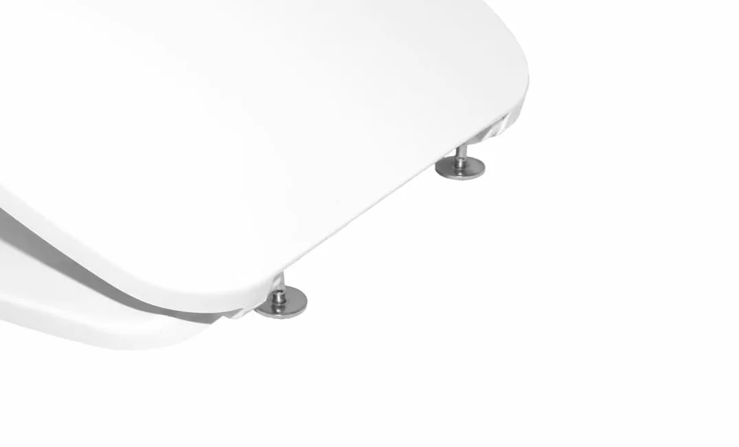 Gala Diana – Tapa y Asiento Fijo Inodoro - Forma Ovalada - Incluye Kit Fijación - Bisagras Acero Inoxidable - Fácil Limpieza - Color Blanco
