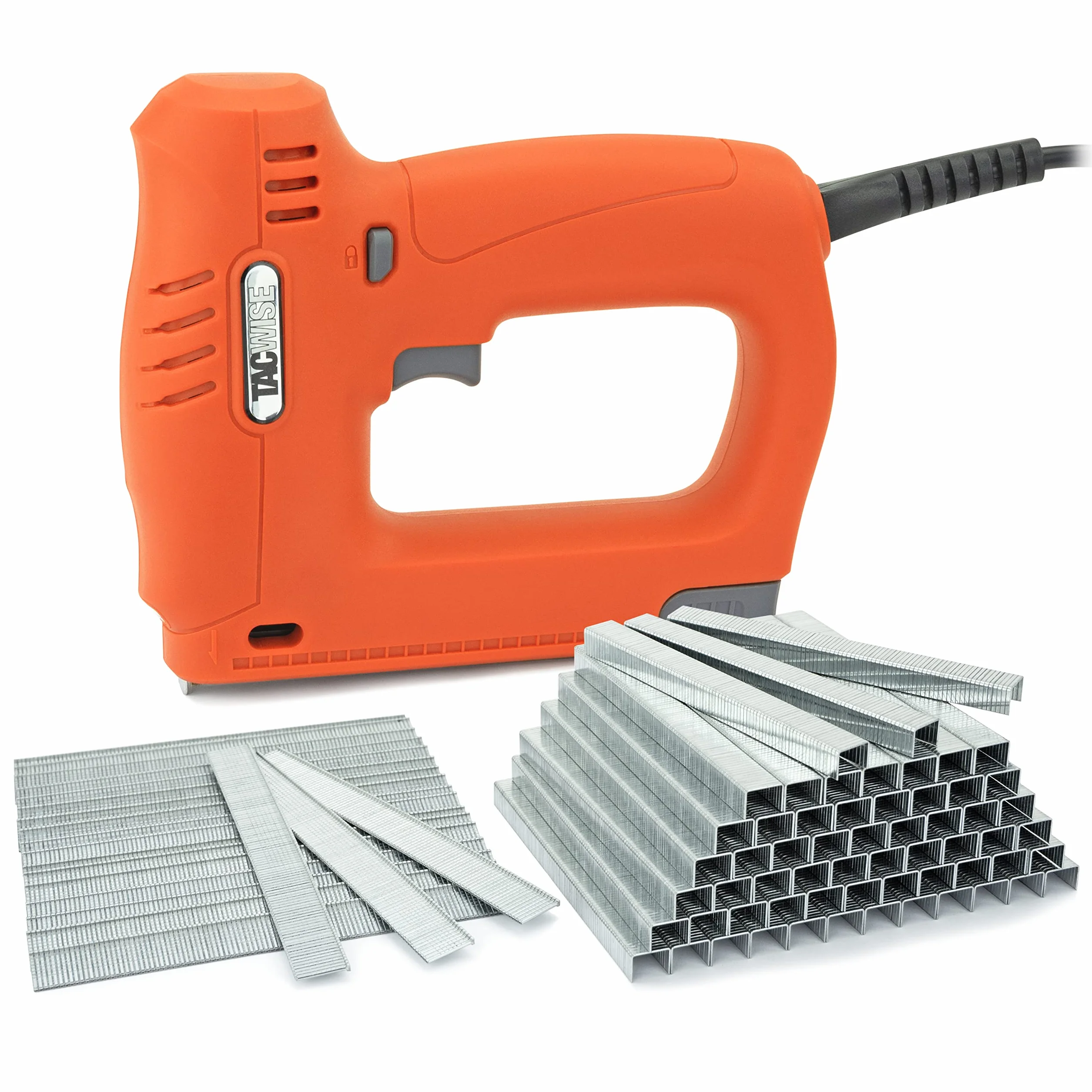Tacwise 1703 140EL Pro Grapadora Clavadora Brad Eléctrica, 7000 Fijaciones | Incluye 5000 Grapas 140 / 8 mm y 2000 Clavos 18G / 14 mm, Utiliza Grapas Tipo 140 y Clavos Tipo 18G