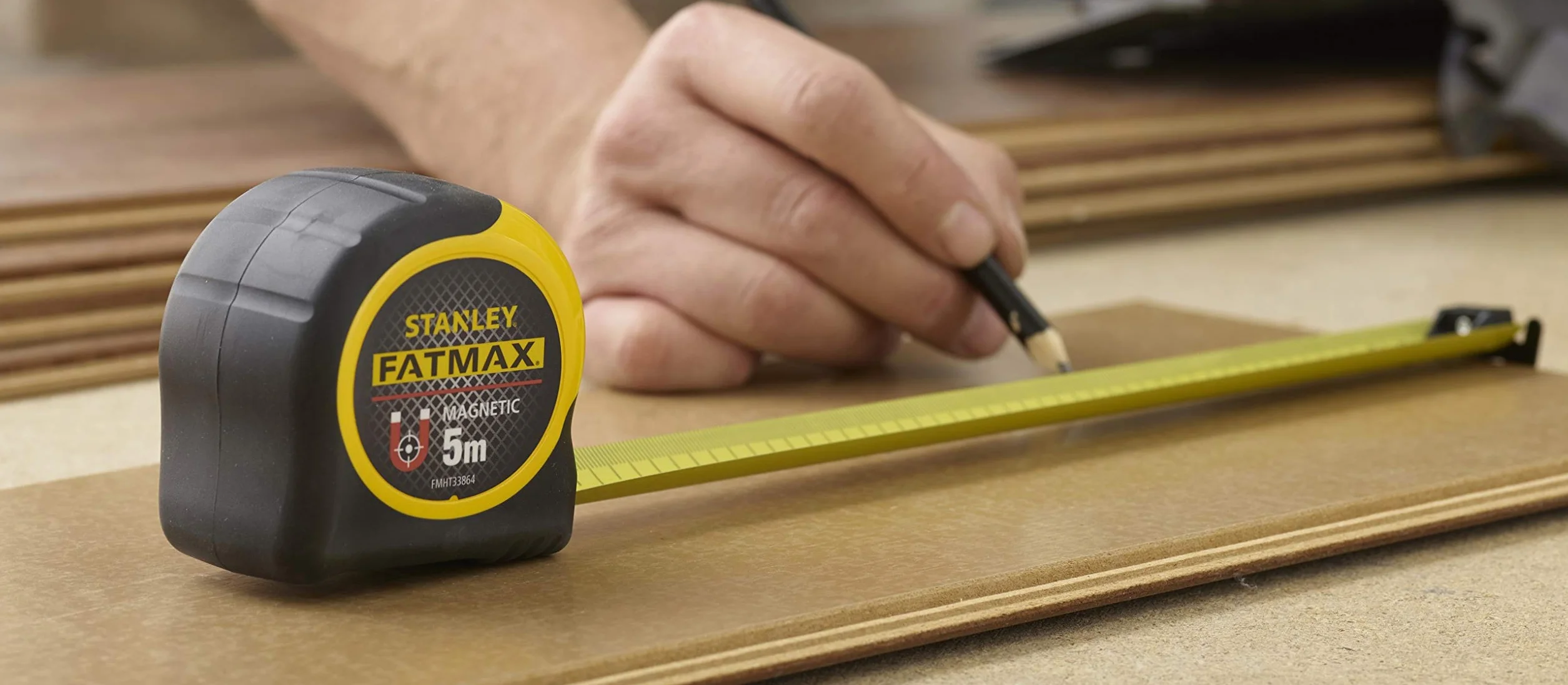 STANLEY FATMAX Flexómetro Blade Armor Classic Magnético 5m 32mm Cinta Ancha Blindaje Termoplástico Mylar