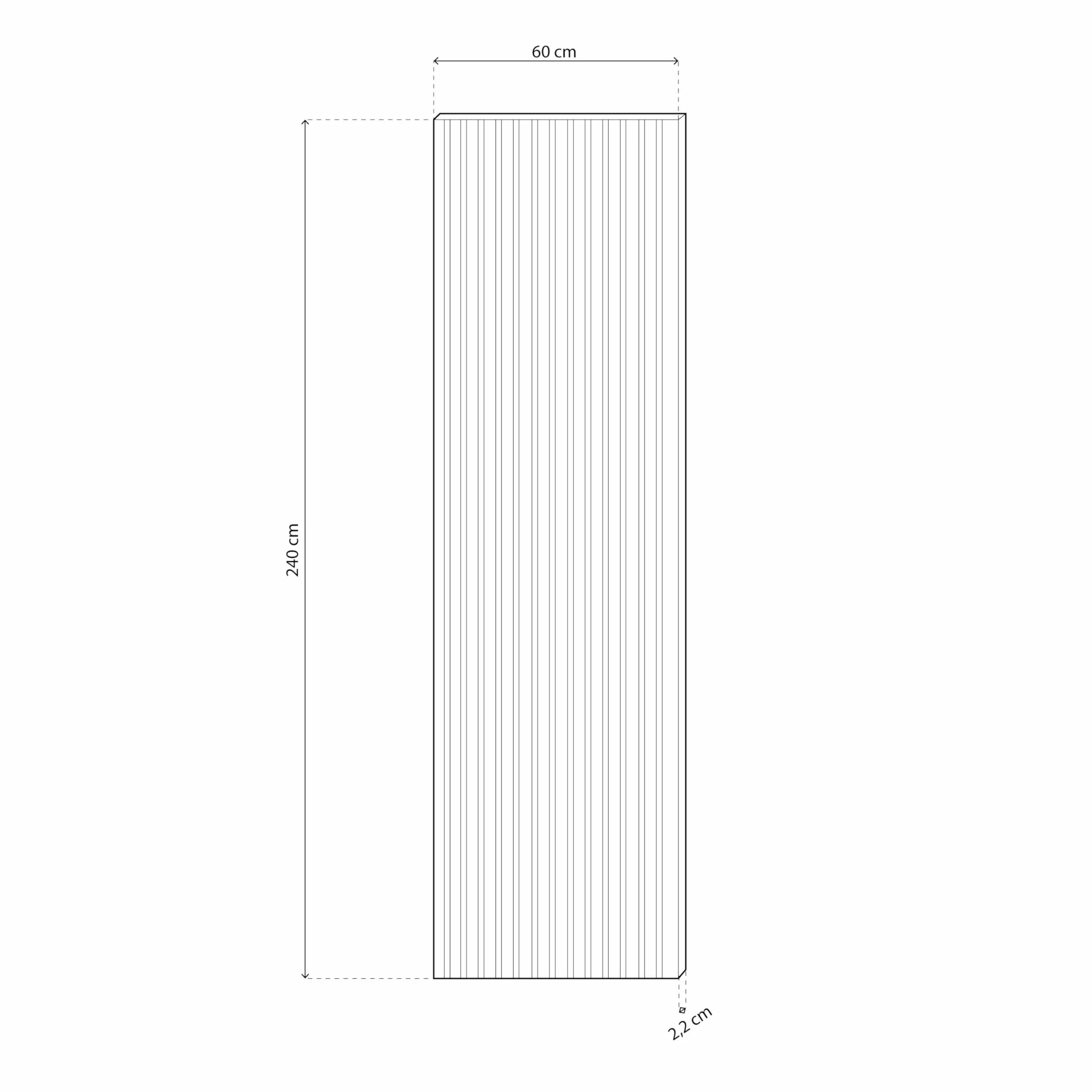 duehome |Noiseless, Pack 2 Paneles Termo-Acústicos, Panel Aislante, Revestimiento decorativo, Acabado en Roble con base en Negro, Medidas: 60 cm (Ancho) x 240 cm (Alto) x 2,2 cm (Fondo)