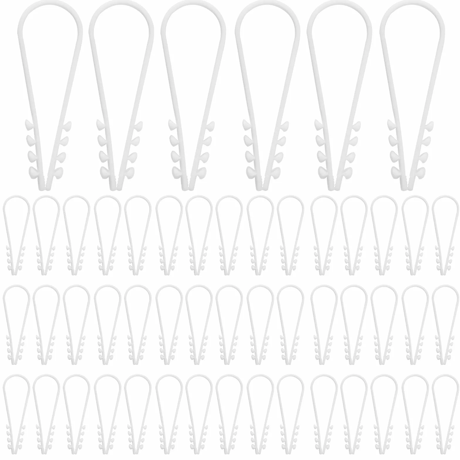 100 Abrazadera para Cable Redondo Clips de Material Plástico Blando para Cableado 6mm x 20mm Fácil de Instalar Terminal de tacos de cable redondo tipo U para cables unidades de trabillas