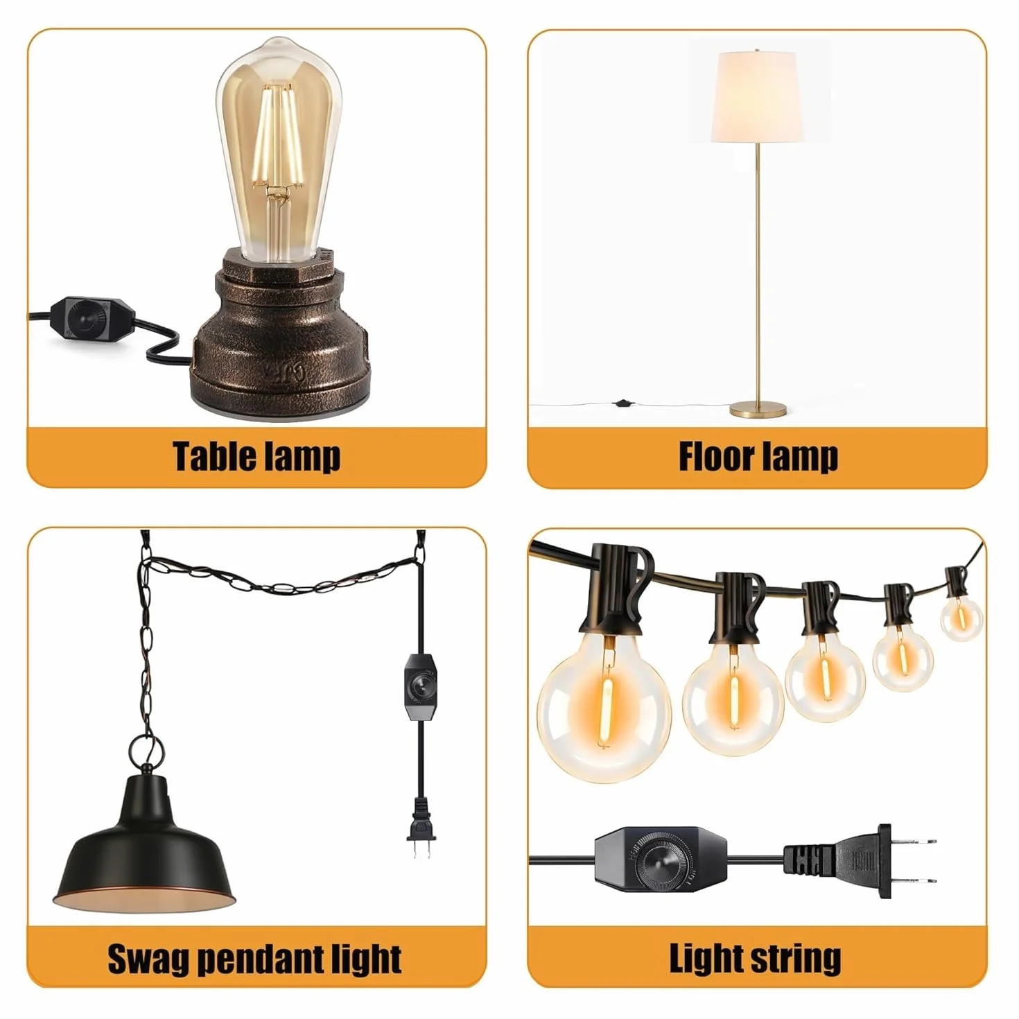 TECHZOCO Potenciómetro regulador de luz con Interruptor, Dimmer LED, Interruptor regulador intensidad, Atenuador de luz, Apto para 60W, 230 Voltios, Conexión por soldadura, PVC, Negro