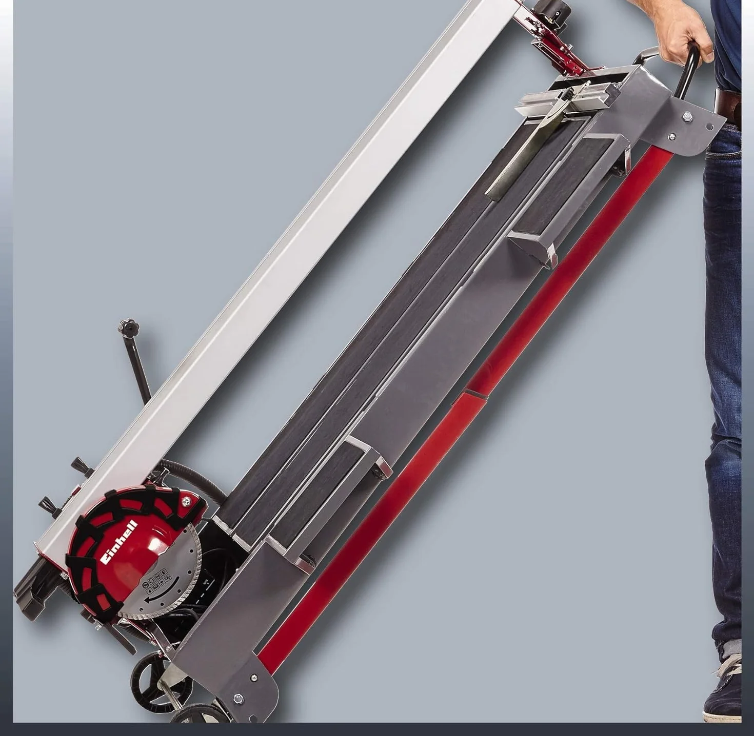 Einhell 4301220 - Mesa de corte ceramico refrigerada por agua TE-TC 920 UL Expert, 900 W, 240 V, disco de diamante 200 x 25,4 mm, rojo2