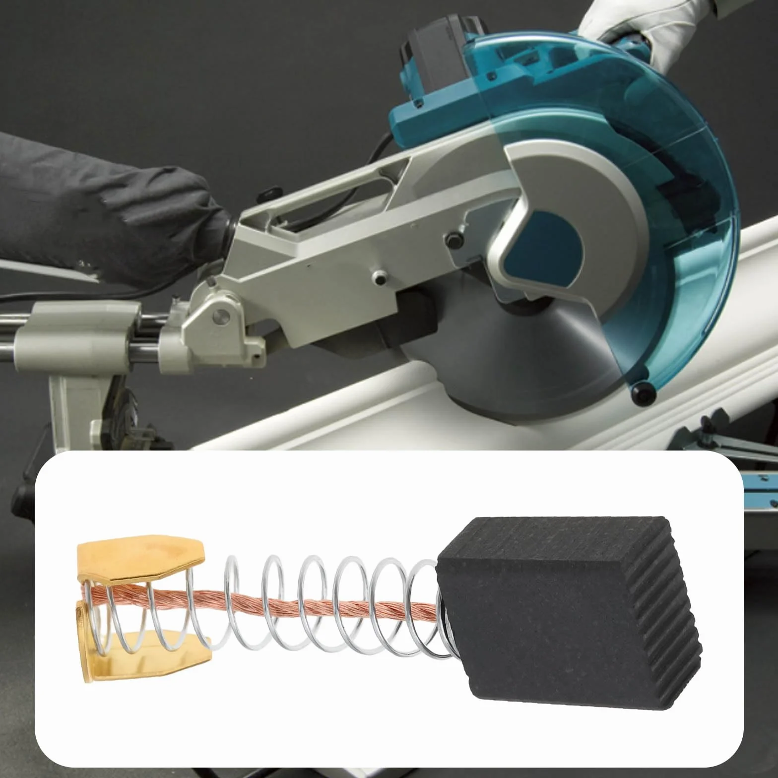 Makita ECSiNG 2 Escobillas de Carbón JM23500117 CB501 Compatibles con LS0815FL Sierra Ingletadora