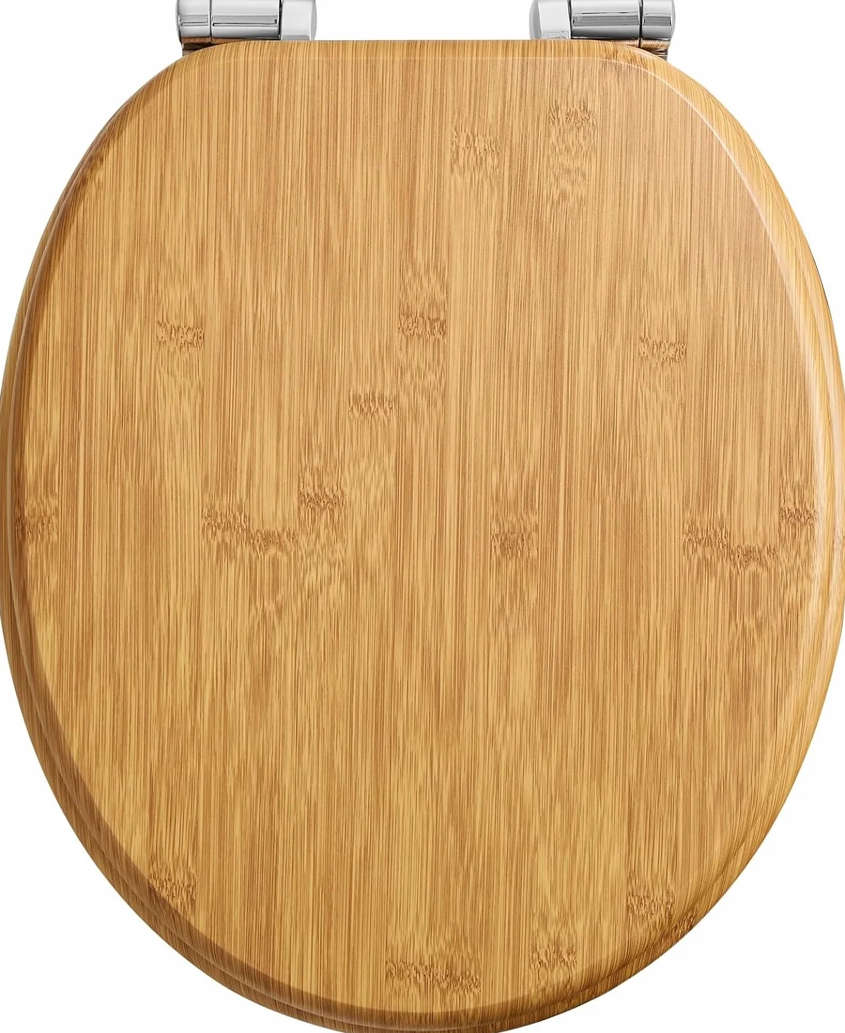 Pipishell tapadera wc de Madera en Forma de O Cierre Suave Bisagras Metal MDF Universal Cierre Lento