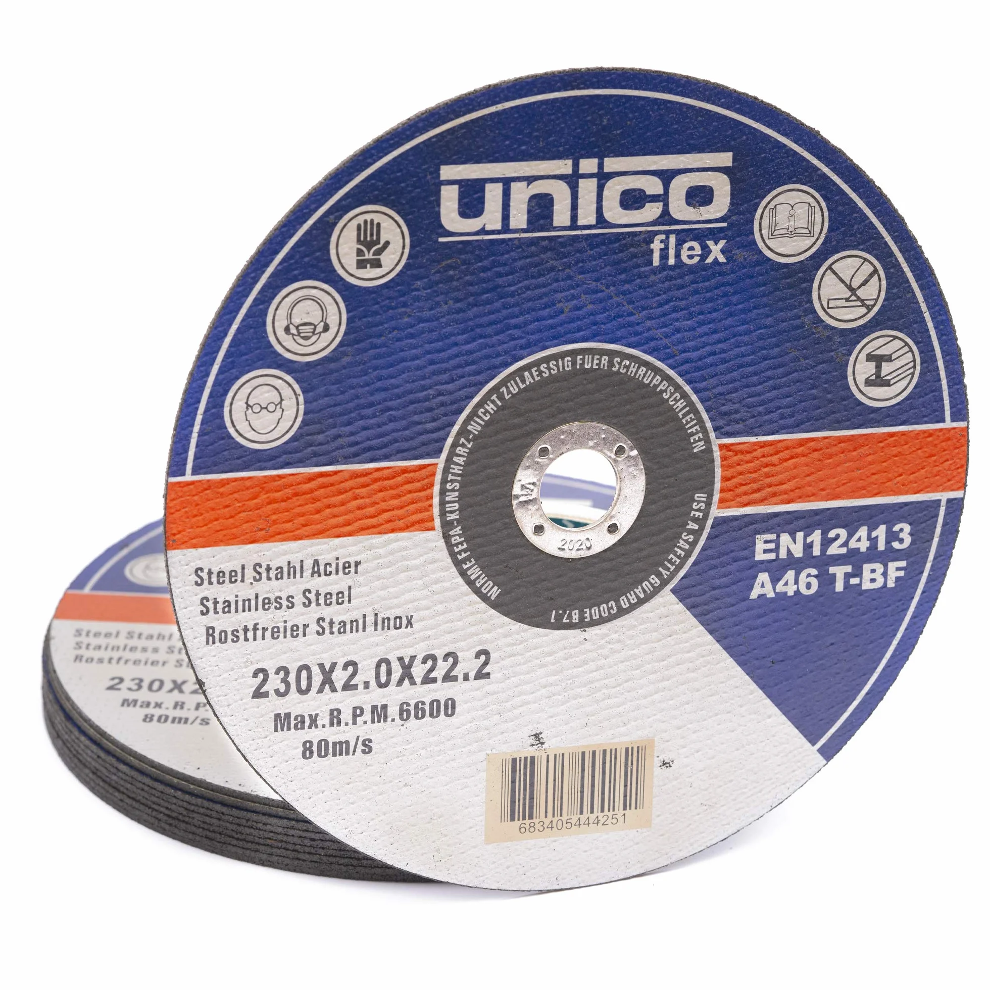 25 Piezas Disco de corte ø 230 x 2 mm Inox acero Inox. Metal Extra fina Disco flexible