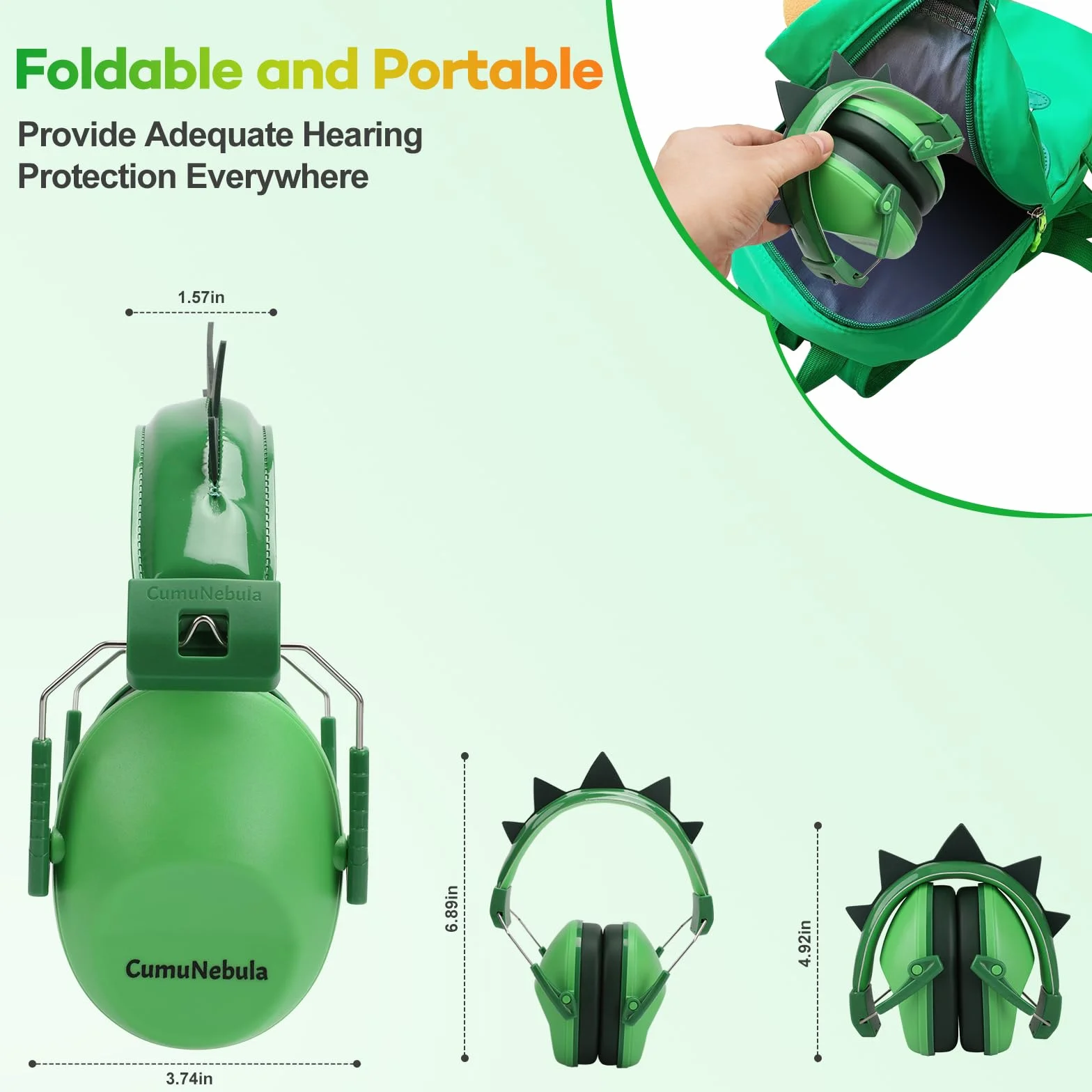 Protector Oído Niño SNR 28dB Diadema Ajustable Casco Antiruidos Profesional
