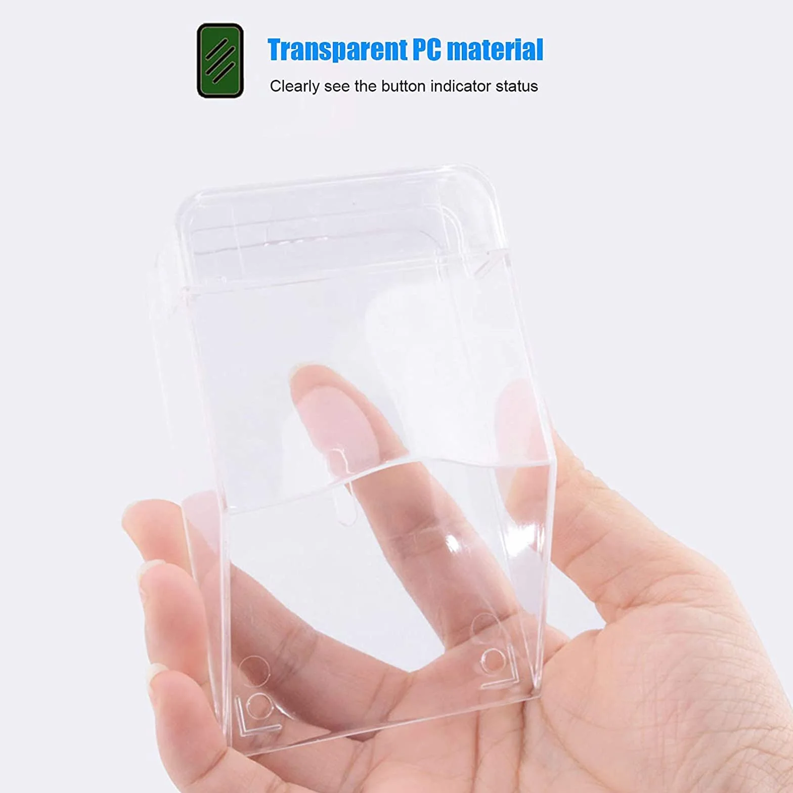 Cubierta impermeable transparente para timbre de puerta inalámbrico, la Lluvia y la Nieve y Compatible con Transmisores Caja Resistente para Timbre de Puerta Exterior