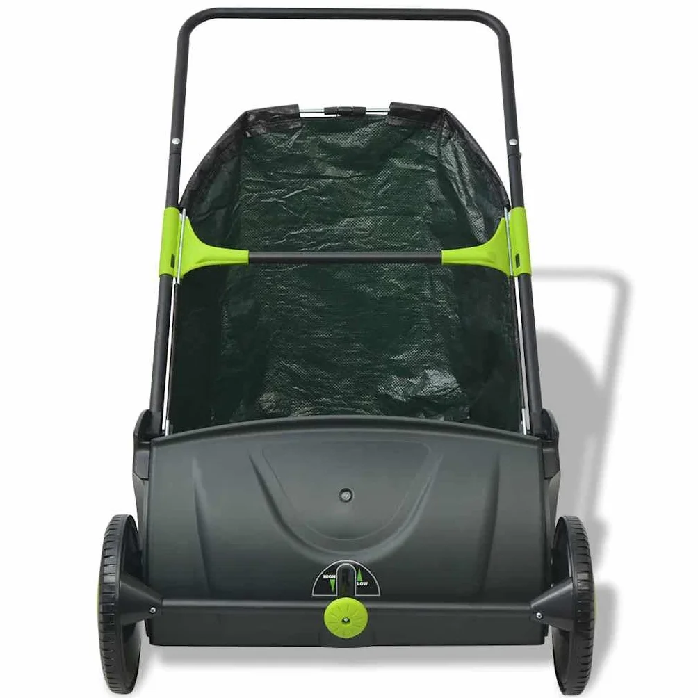 vidaXL Barredora Ligera de Jardín Bolsa de Basura 103 L Colores Negro y Verde