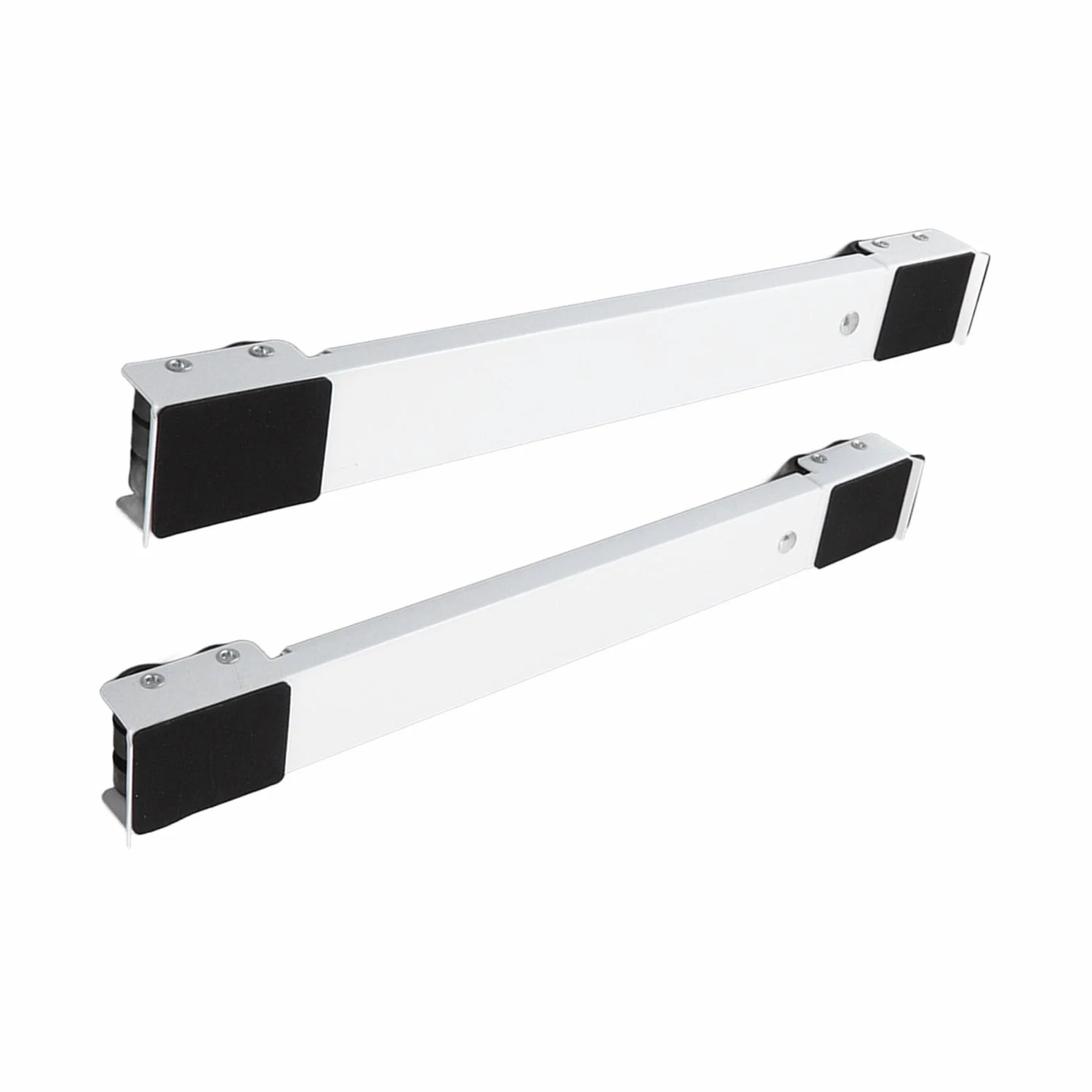 2 Juegos de Ruedas de Rodillos Móviles para Muebles, Rodillos para Electrodomésticos de Servicio Pesado que Incluyen Estantes Móviles con Almohadillas Auxiliares, para Lavadoras,(Blanco)