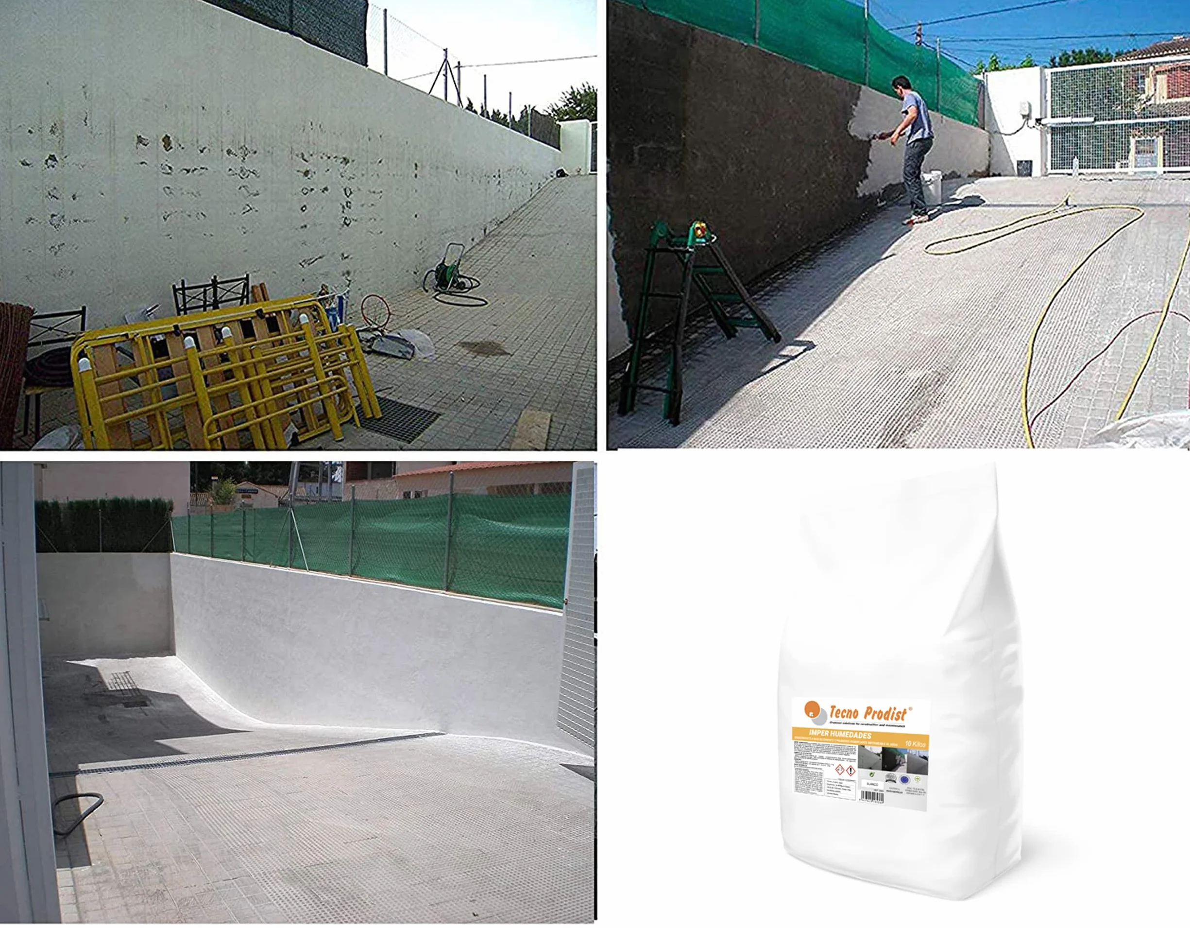 IMPER HUMEDADES de Tecno Prodist (SACO 10 Kg) Mortero para revestimiento de Paredes. Impermeabilización. Tratamiento humedades muros, sótanos, etc. Impermeable al agua, fácil de usar
