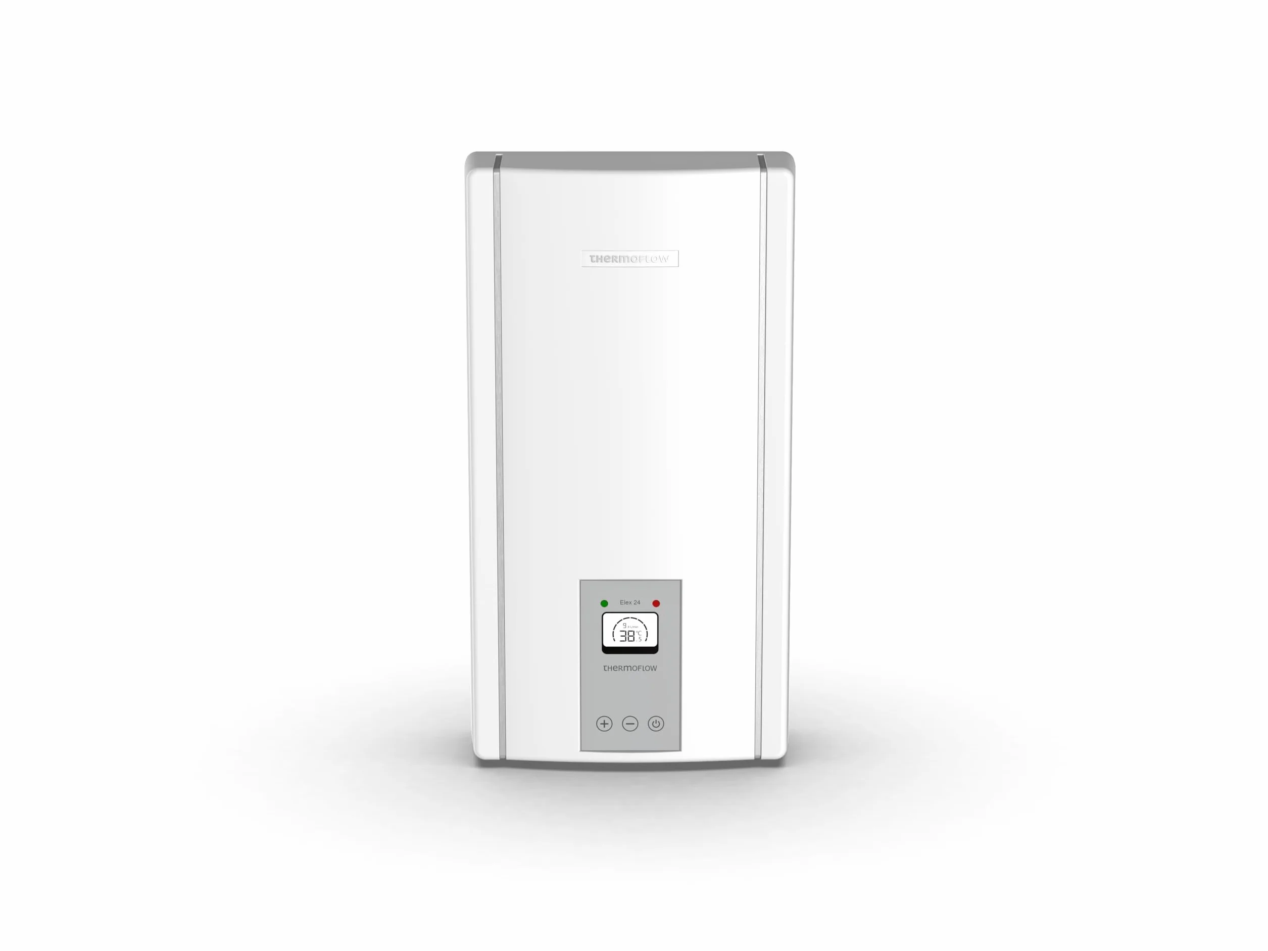Thermoflow Elex 24 – Calentador de agua instantáneo resistente a la presión / 24 kW / 400 V/calentador de agua hasta 55 °C/conexión G 1/2» / 13 L/min/ideal para lavabo, baño o cocina / ELEX24.