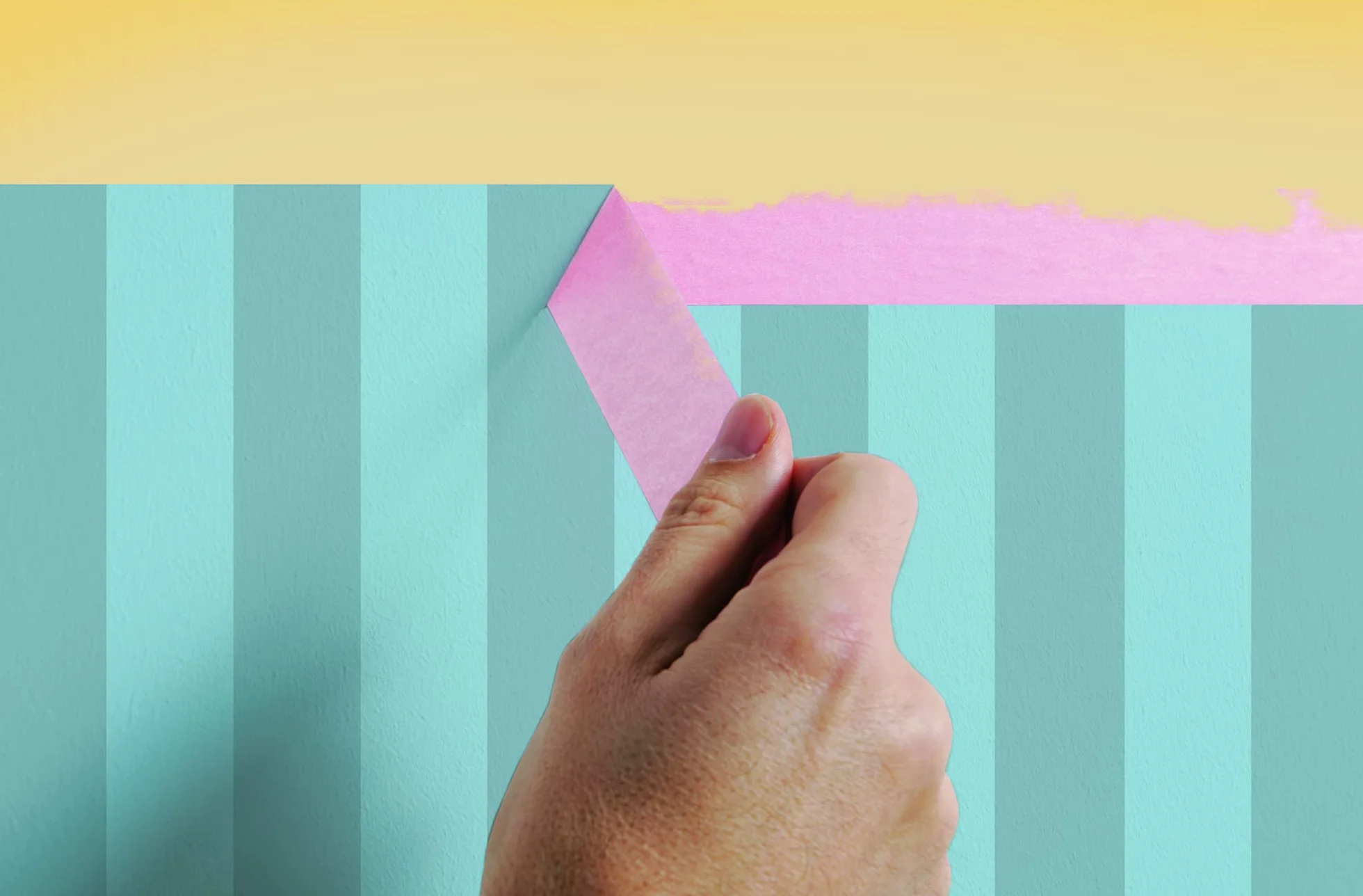 tesa Cinta adhesiva de precisión 4333 Sensitiv para pegar superficies delicadas en interiores, cinta de pintor extremadamente plana, color rosa claro, 50 m x 25 mm, 6 unidades