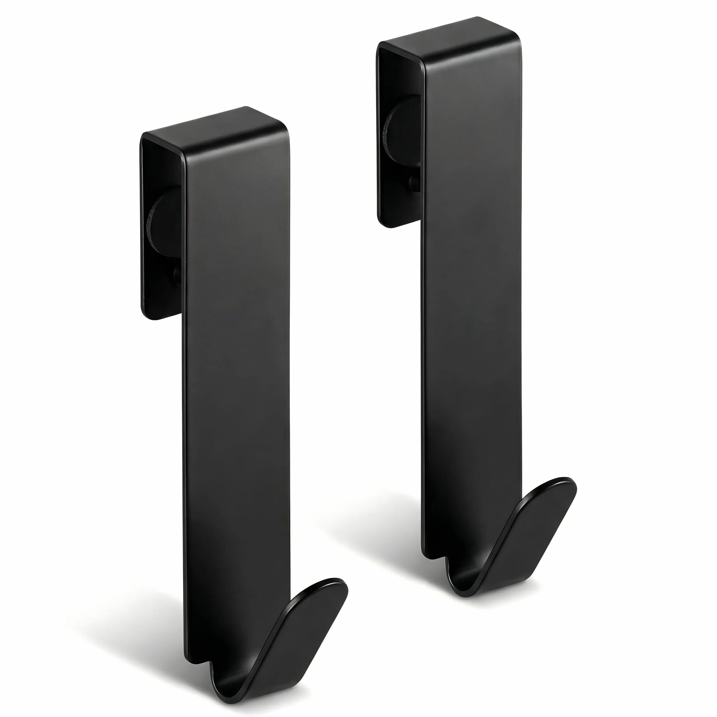2 Piezas Gancho de DuchaNegros, Ganchos para Mampara de Ducha de Acero Inoxidable, Ganchos Mampara Ducha Puerta, Perchas Baño sin Taladro para Toallas Baño, Cristales de 0,6-1,7 cm de Grosor