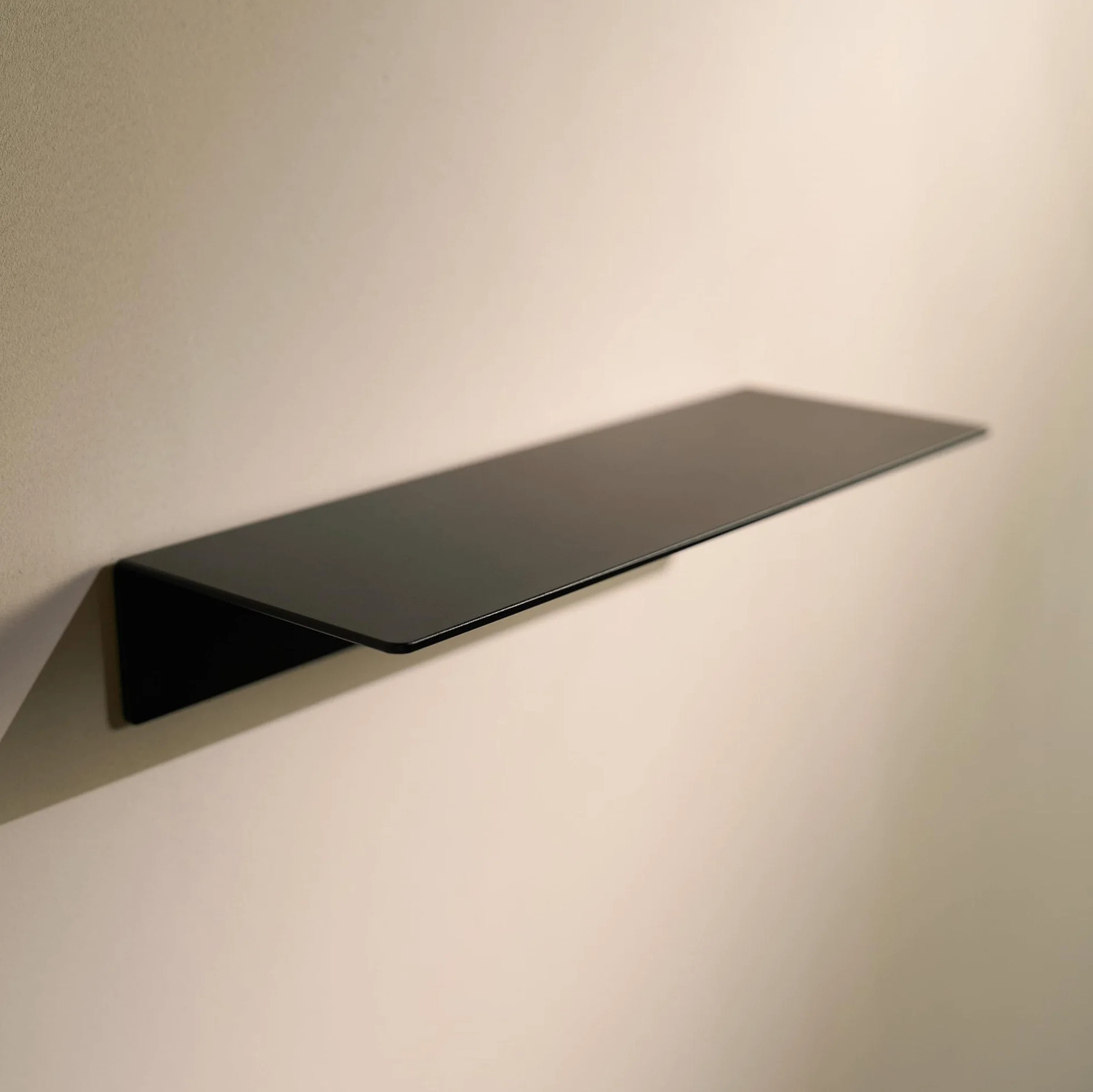 Design Hamburgo | Estantería de baño | Estantería de Pared (Negro Mate, 30 cm)