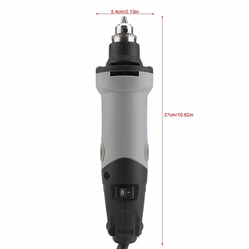 Amoladora Eléctrica Acouto, Mini Amoladora, 400 Vatios, 6 Velocidades Variables, Taladro Eléctrico 6 Posiciones, Herramienta Rotativa