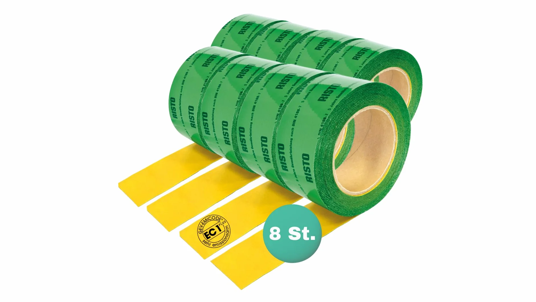 8 ruedas (60mmx25 m) cinta adhesiva verde Vapor freno cortavapor Barrera de vapor