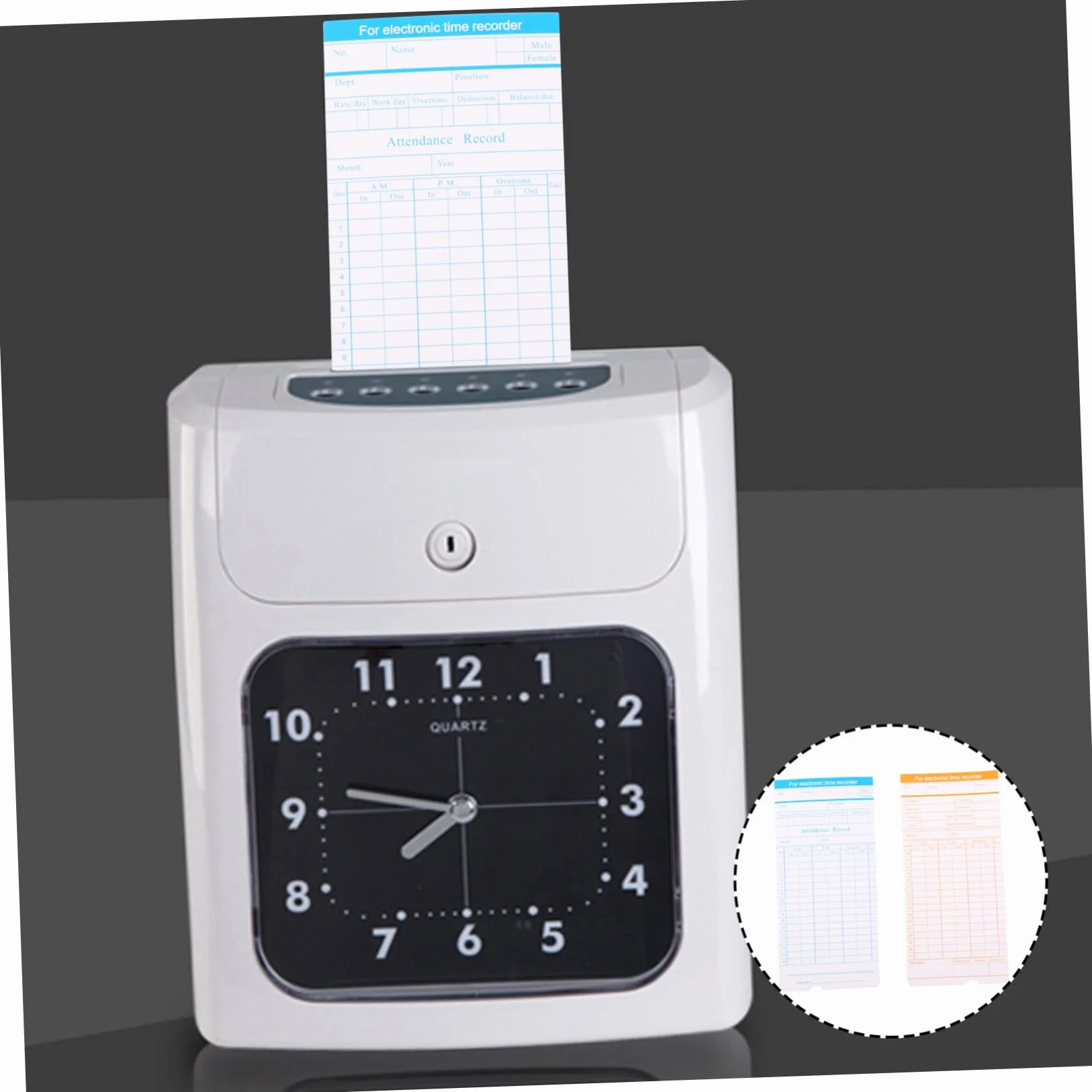 Tarjetas de Asistencia para Reloj de Fichar de Oficina en Cartón, Diseño Claro y Fácil de Usar, Formato Mensual para Control Horario de Empleados