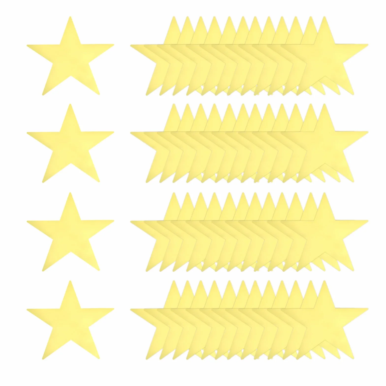 QUARKZMAN 80 Pcs Estrellas Doradas Recortadas 6" Cartón Doble Impresas Confeti Decoración para Pared Fiesta