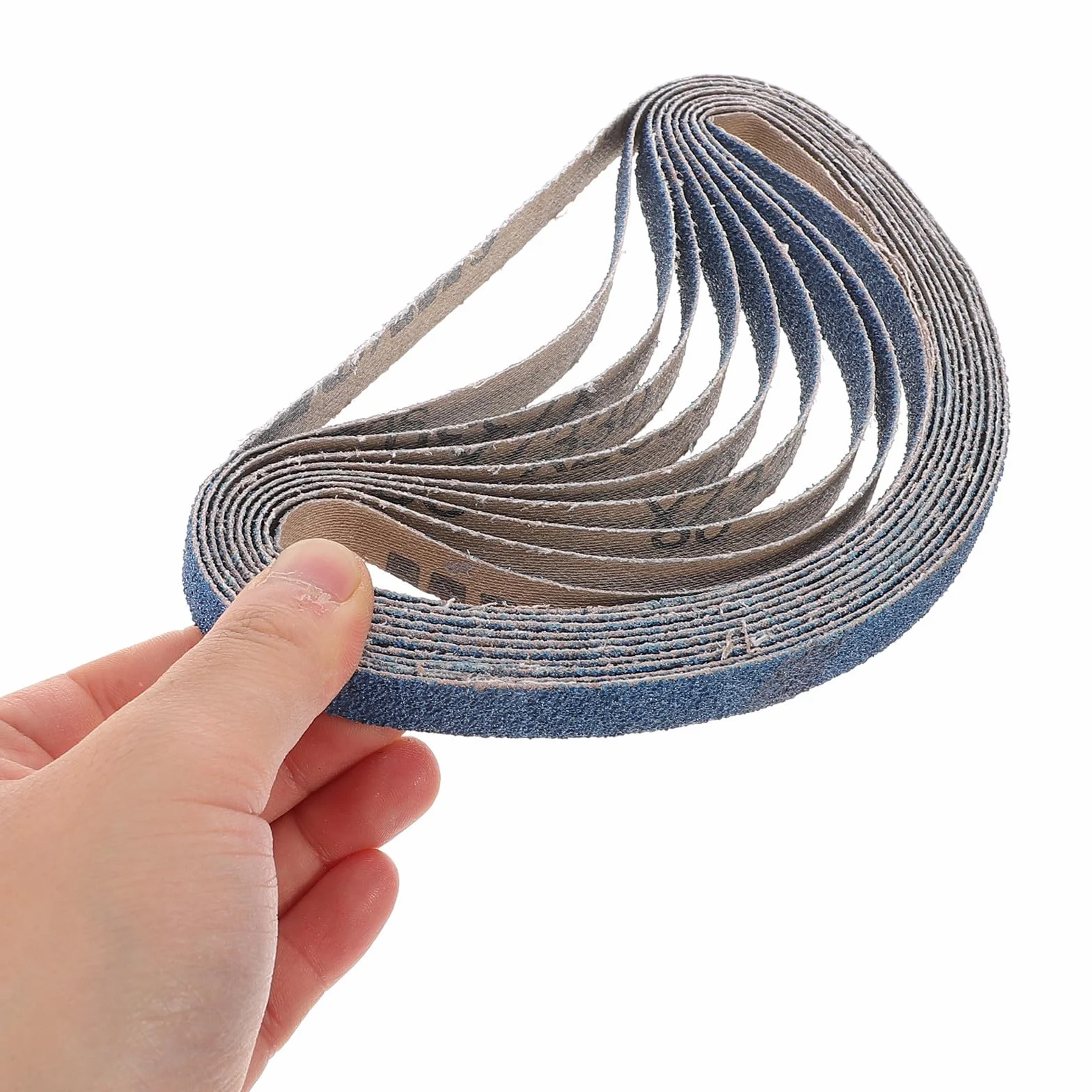 GALPADA 40 Piezas de Bandas Lijadoras de Papel de Lija para Lijadora de Madera y Metal, Material de Tela y Piedra Arenisca, Uso Versátil y Alta Eficiencia en Hogar E Industria