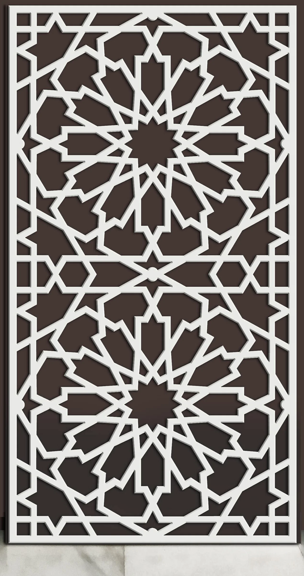 Celosía Decorativa PVC 100 x 200 cm - 5 mm | Celosía Árabe | Separador Ambientes PVC, Panel Decorativo Pared Fachada, Valla Jardín, Biombo Comedor Cocina Cabecero Cama Cuadro