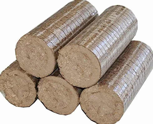 Briquetas de Madera Natural – 15kg- 7.5cm Diámetro - Alto Poder calorífico - para chimeneas, Estufas, hornos de leña