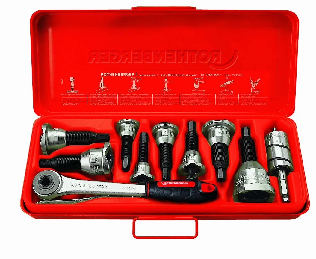 Rothenberger Aushals Erset, 15 22 28 mm Incluye Spezia de Carraca, Pinzas y de Levas Spezialschäl 22127