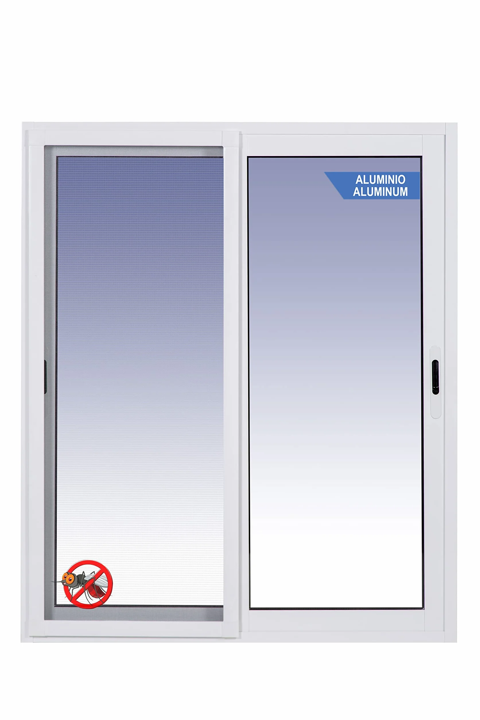 Ventanastock Ventana Aluminio 1200x1000 Corredera 2 hojas con mosquitera