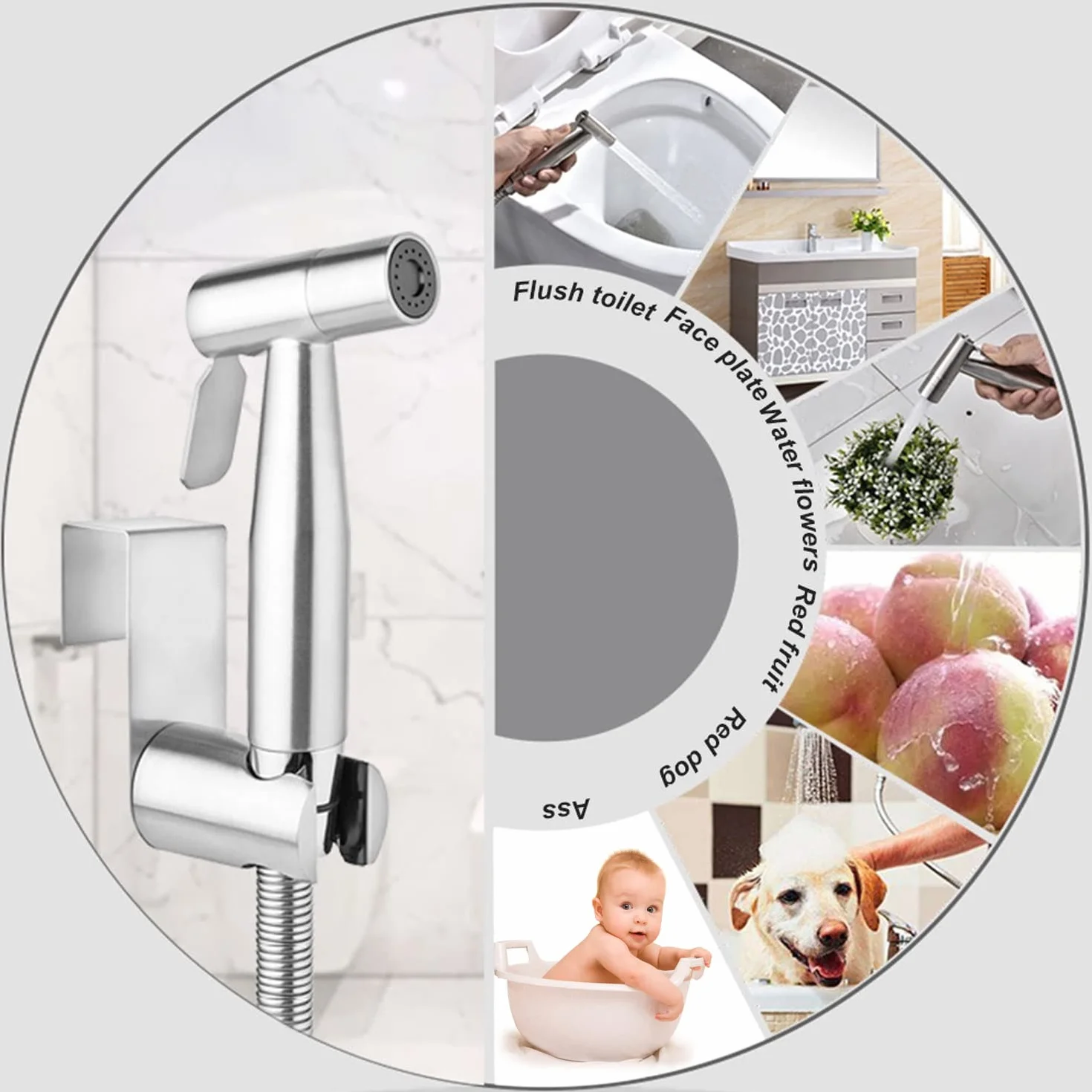 AIVORO Grifo para WC de Mano, Bidet Higienico para Inodoro