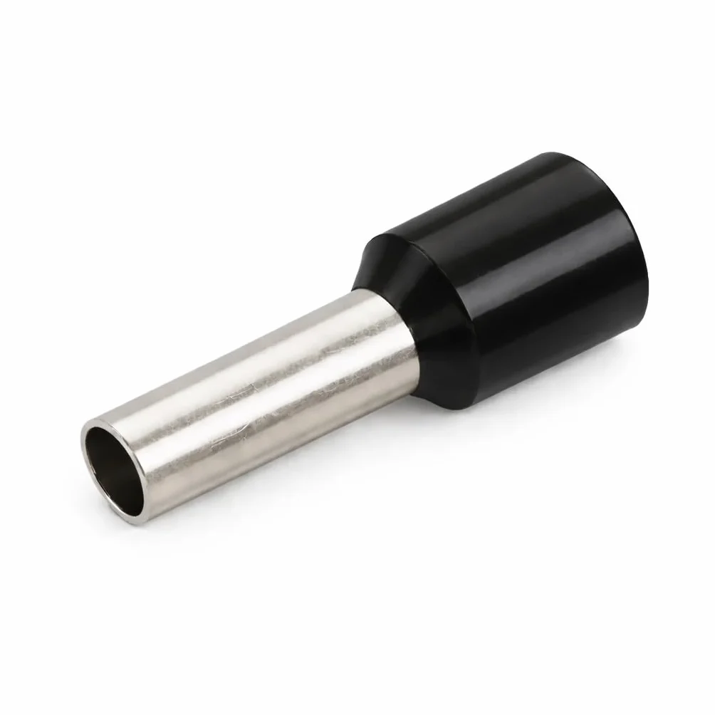 Punteras Huecas Aislantes Negras para Cable Eléctrico 1,5mm² - Conectores Eléctricos de Crimpado