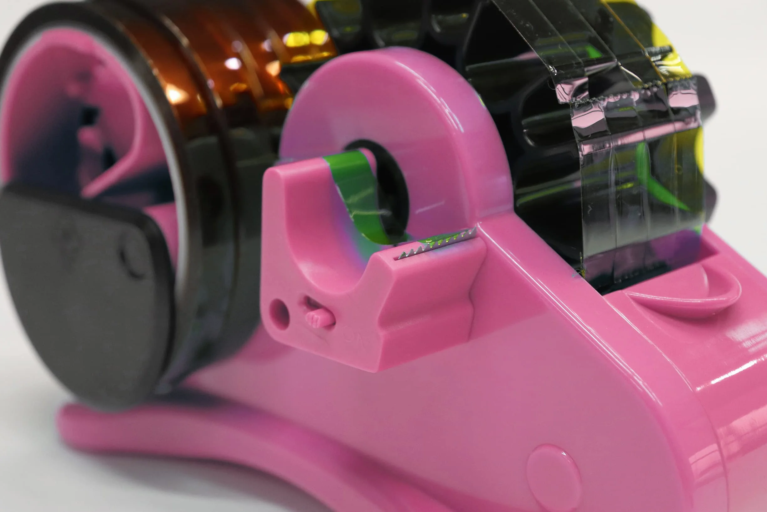 Dispensador de cinta de calor rosa sublimación, dispensador de cinta térmica, corte múltiple, rollo de 1 pulgada, núcleo de 3 pulgadas, doble carrete