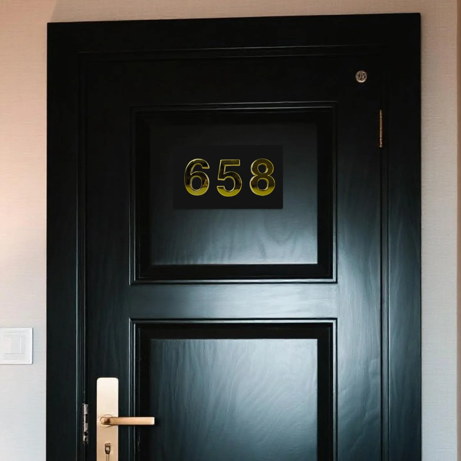 Numeros Adhesivos 5Cm,Numeros Para Habitaciones De Hotel,Numeros Adhesivos Para Buzón 3d Placas De Matrícula Del 0 Al 9 Para Casas Pisos, Oficinas Y Buzones (Dorado, 50mm 10pcs)