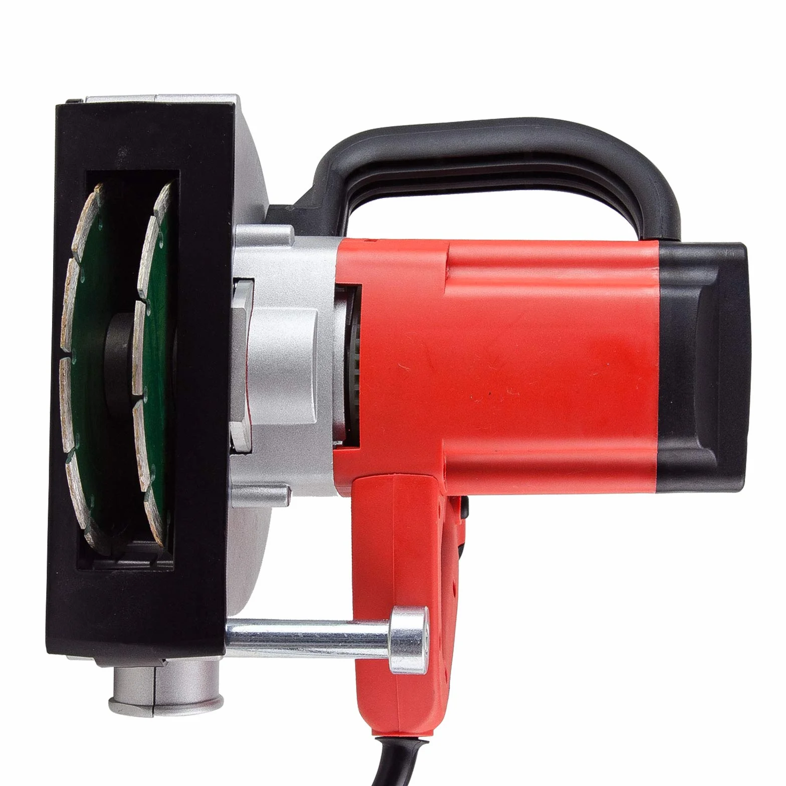 Grafner Fresadora de pared con láser, potente 1700 W con 4000 rpm, incluye 2 discos de corte de diamante de 150 mm de diámetro, extracción de polvo, ancho de ranura 14-29 mm, profundidad de ranura 10