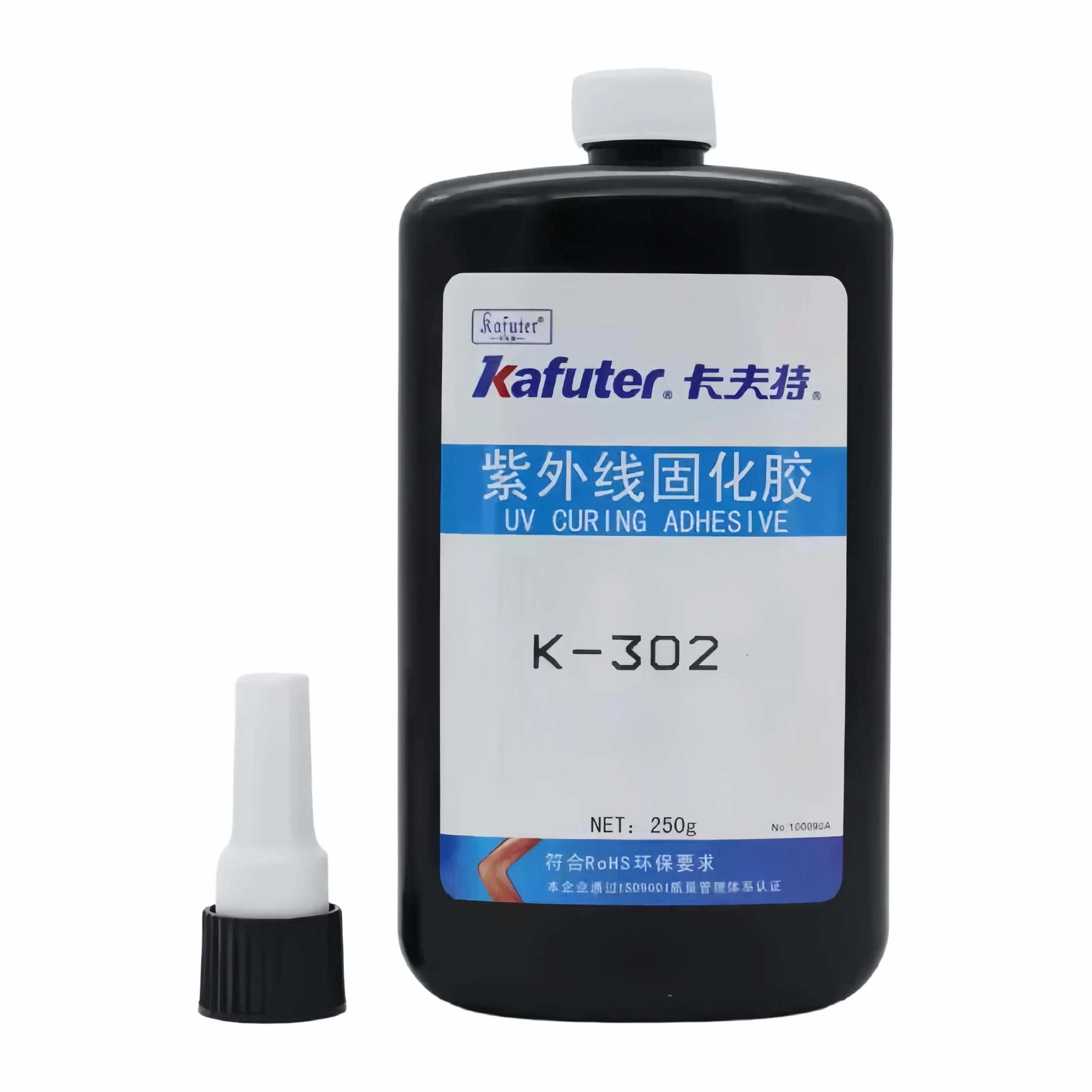 VIDOO Kafuter K-302 Fijador Estructural Materiales Cruzados, Adhesivo Ultravioleta 50 g y 250 g para Chapa Metálica y Vidrio, Polímero Fijación Aleación Alta Estabilidad, 250g