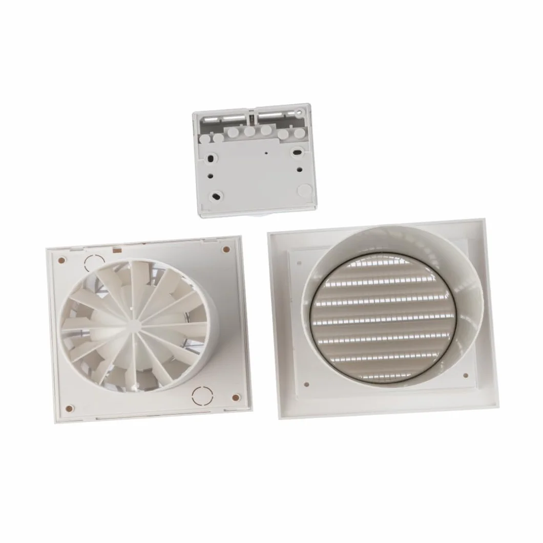 Europlast Ø 125 mm Intercambiador de calor con termostato – Kit de distribución de calor de pared – Plástico blanco
