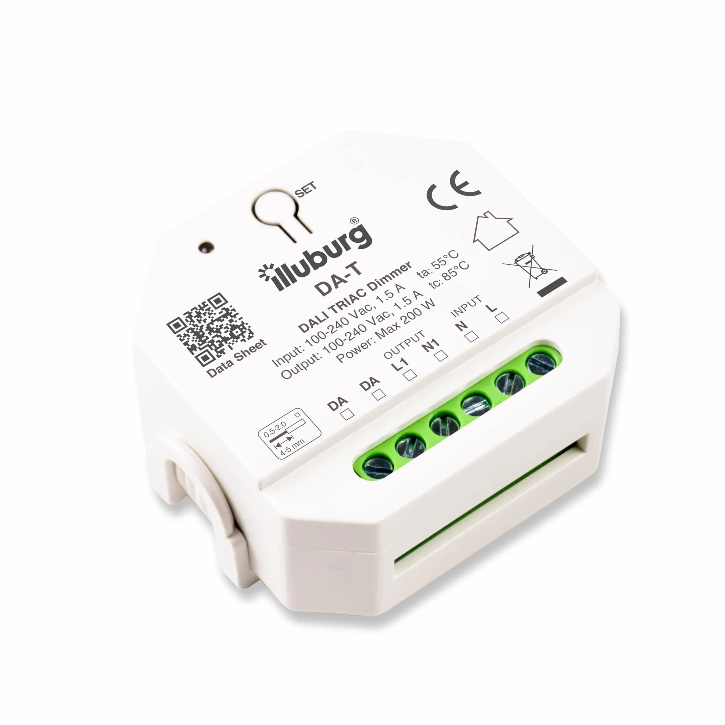 DALI PUSH Regulador para LED y Transformadores Regulables TRIAC hasta 200 W con 1 Dirección DALI Actuador de Regulación Controlador