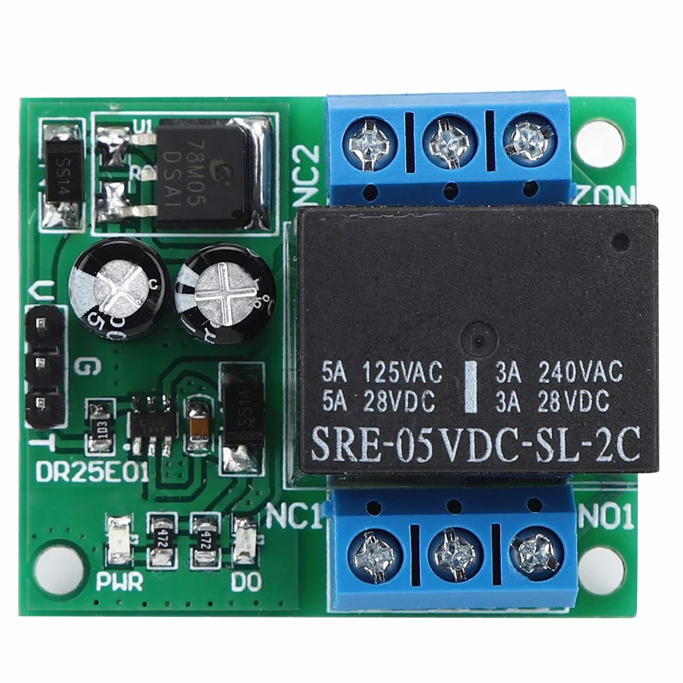 Placa del Módulo de Relé de Señal Placa de Relé Biestable de Doble Tiro Placa de Relé Biestable Voltaje de Entrada Versión de 24 V 12 V Opcional Para Accesorios de Computadoras Automotrices(Dc6-24V)