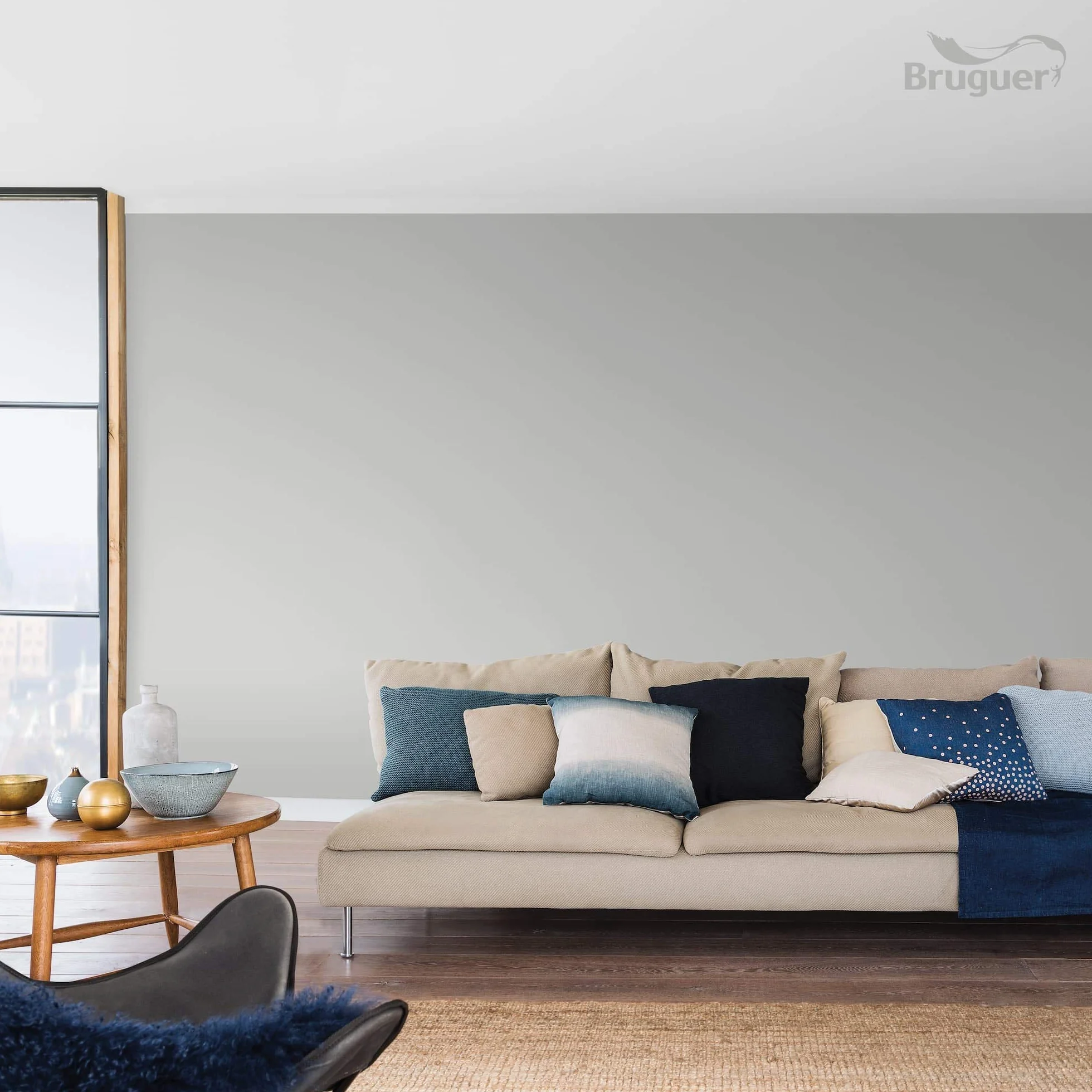 Bruguer Colores del Mundo Pintura para paredes monocapa Escandinavia Matiz de Gris 4 L
