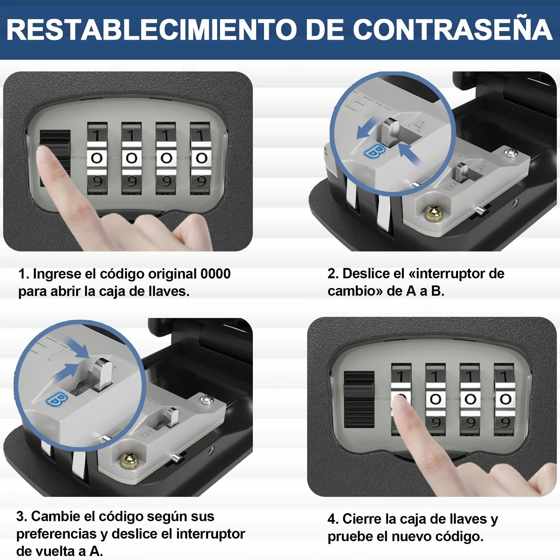 Caja de Seguridad para Llaves Impermeable Cajetin con Codigo para Exterior