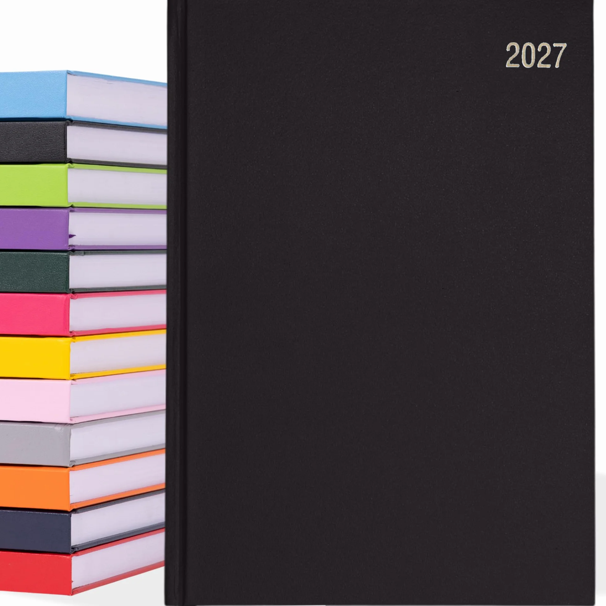 evelay Agenda 2025 A4 Tapa Dura, Una Página por Día, Calendario Diario, Negro