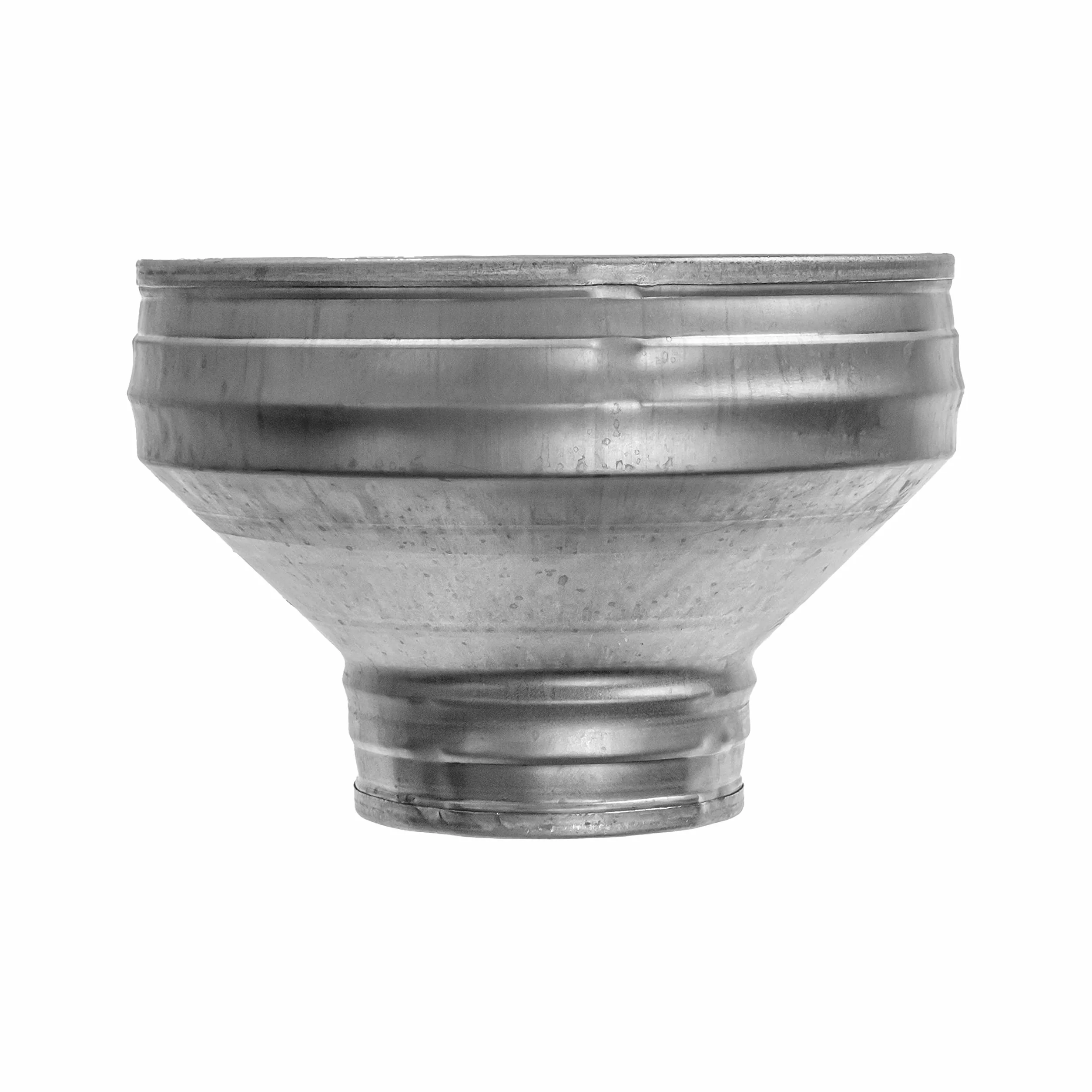 Repa Market Reductor de conducto redondo macho de 200 a 100 mm, acoplador de tubería de acero galvanizado, acoplamiento para sistemas de ventilación de conductos redondos, calefacción