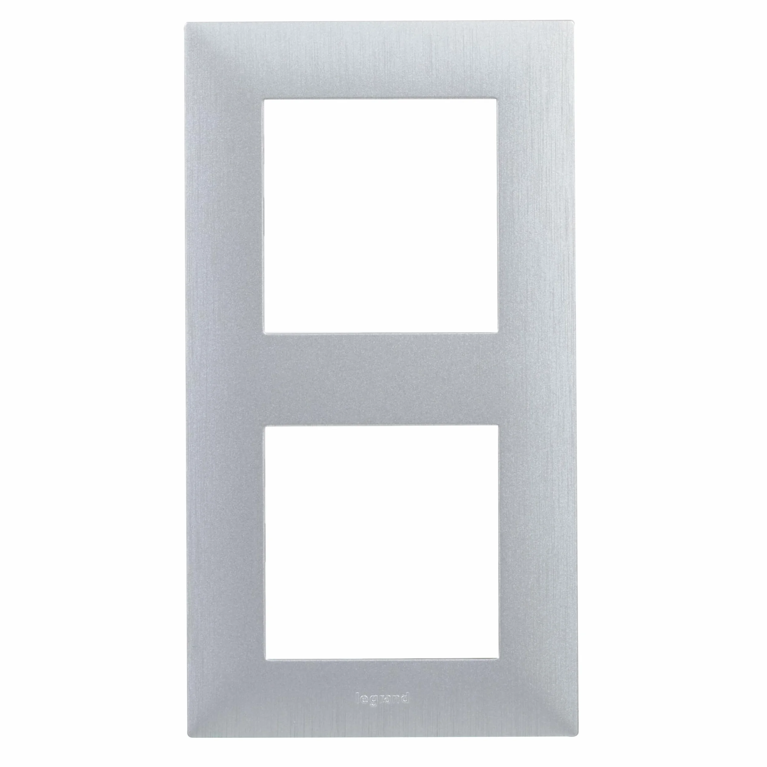 LEGRAND Marco doble de la gama Niloé Step para instalación componible, Color Inox, 398288