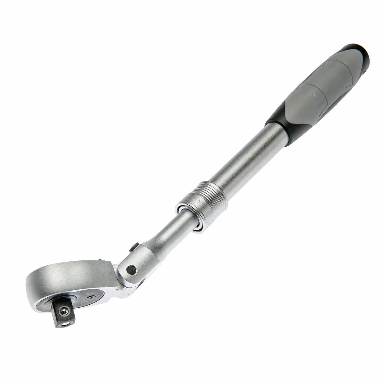 WGB Das Werkzeug Llave de trinquete telescópica articulada de 1/2", con 72 dientes, según la norma DIN 3122, rango de longitud de 350-490 mm